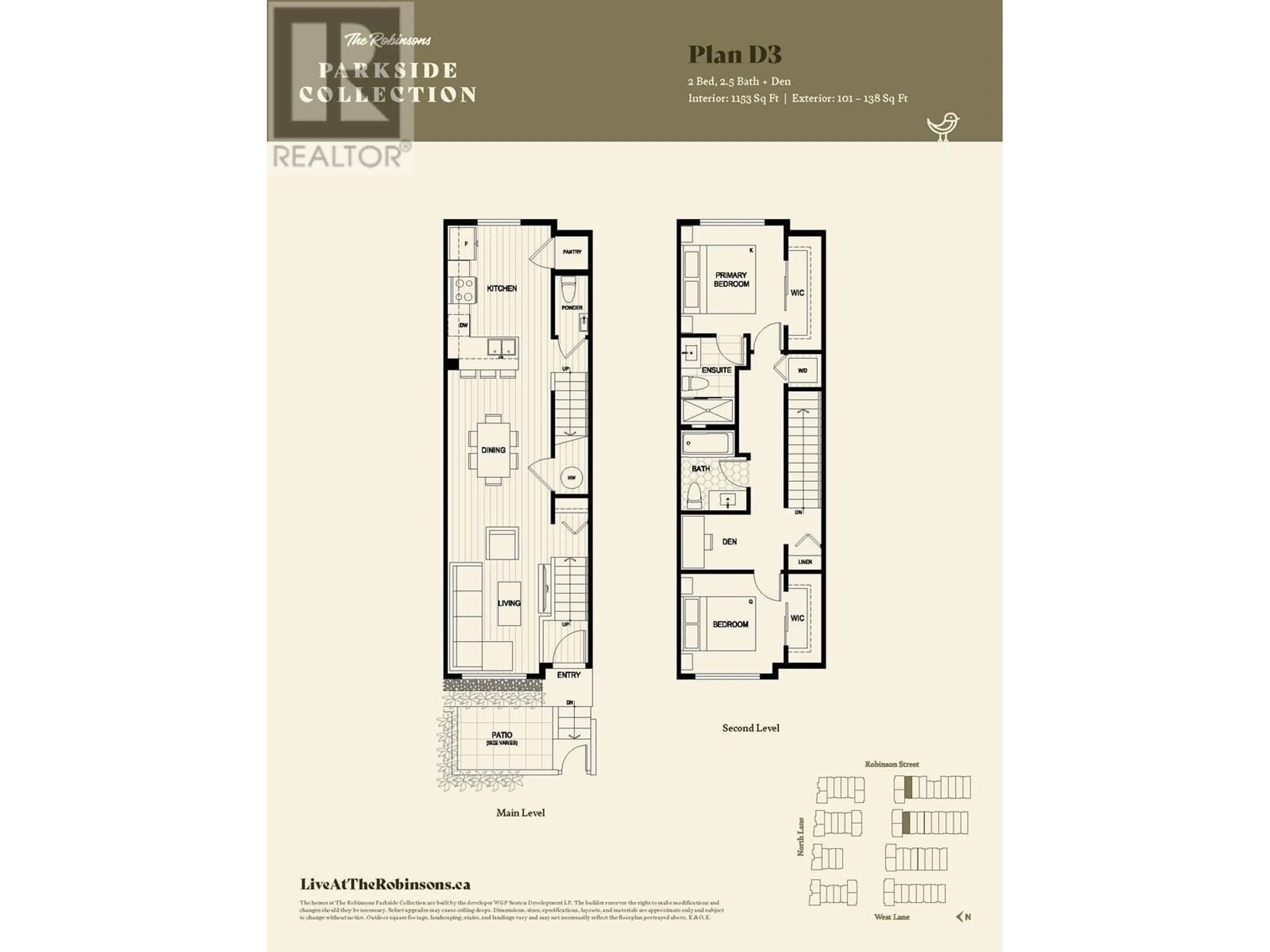 Floor plan for SL61 - 720 ROBINSON STREET, Coquitlam British Columbia V3J0P9