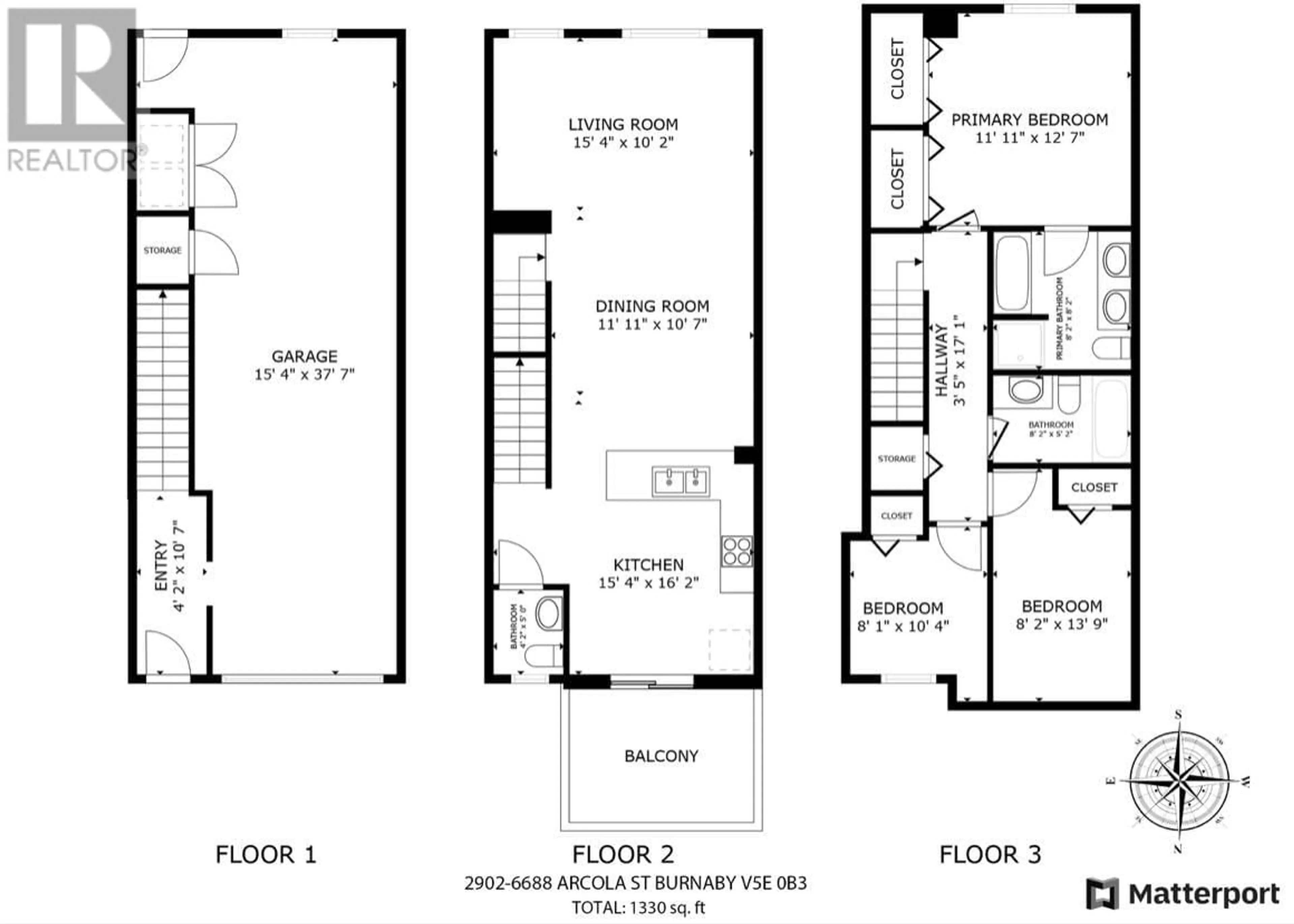 Floor plan for 65 - 9566 TOMICKI AVENUE, Richmond British Columbia V6X0E6