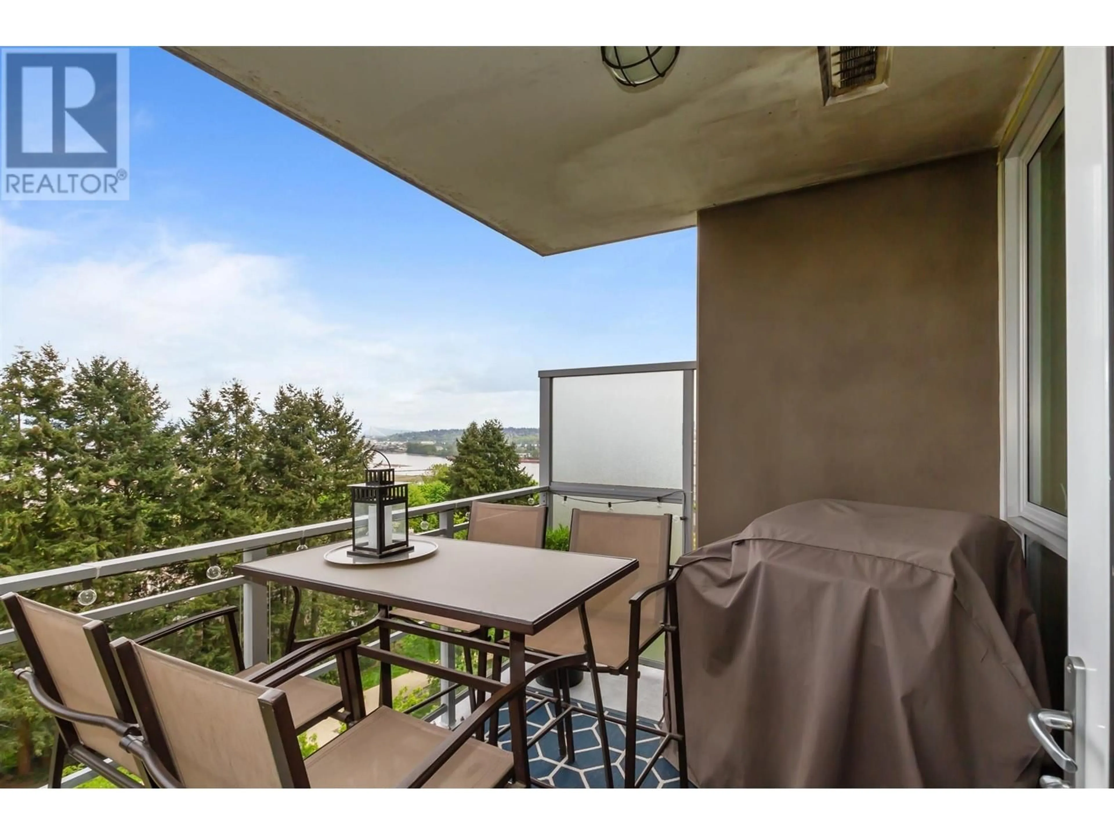 Balcony in the apartment, water/lake/river/ocean view for 701 - 271 FRANCIS WAY, New Westminster British Columbia V3L0H2