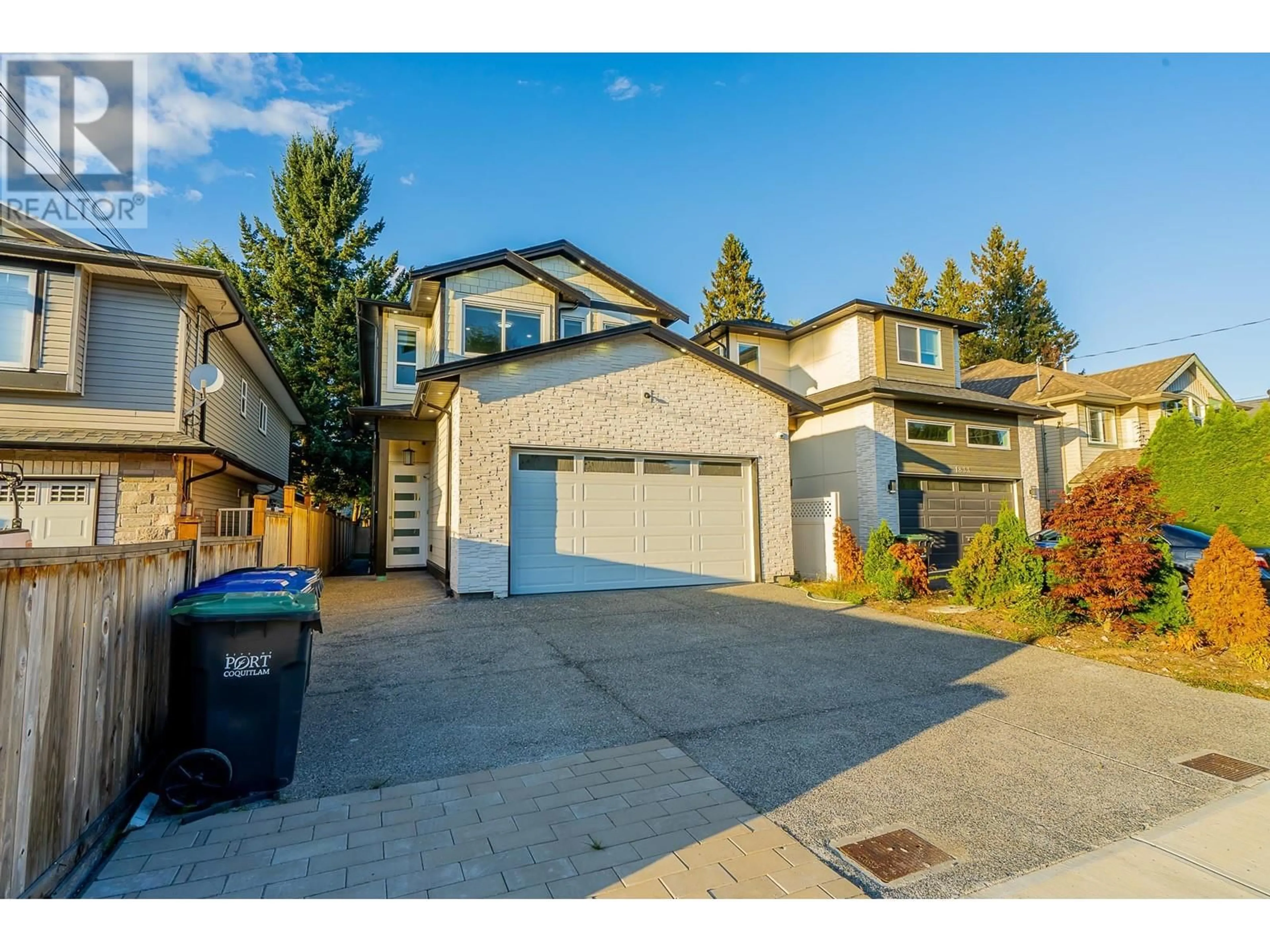 Home with vinyl exterior material, street for 1837 COQUITLAM AVENUE, Port Coquitlam British Columbia V3B1J1