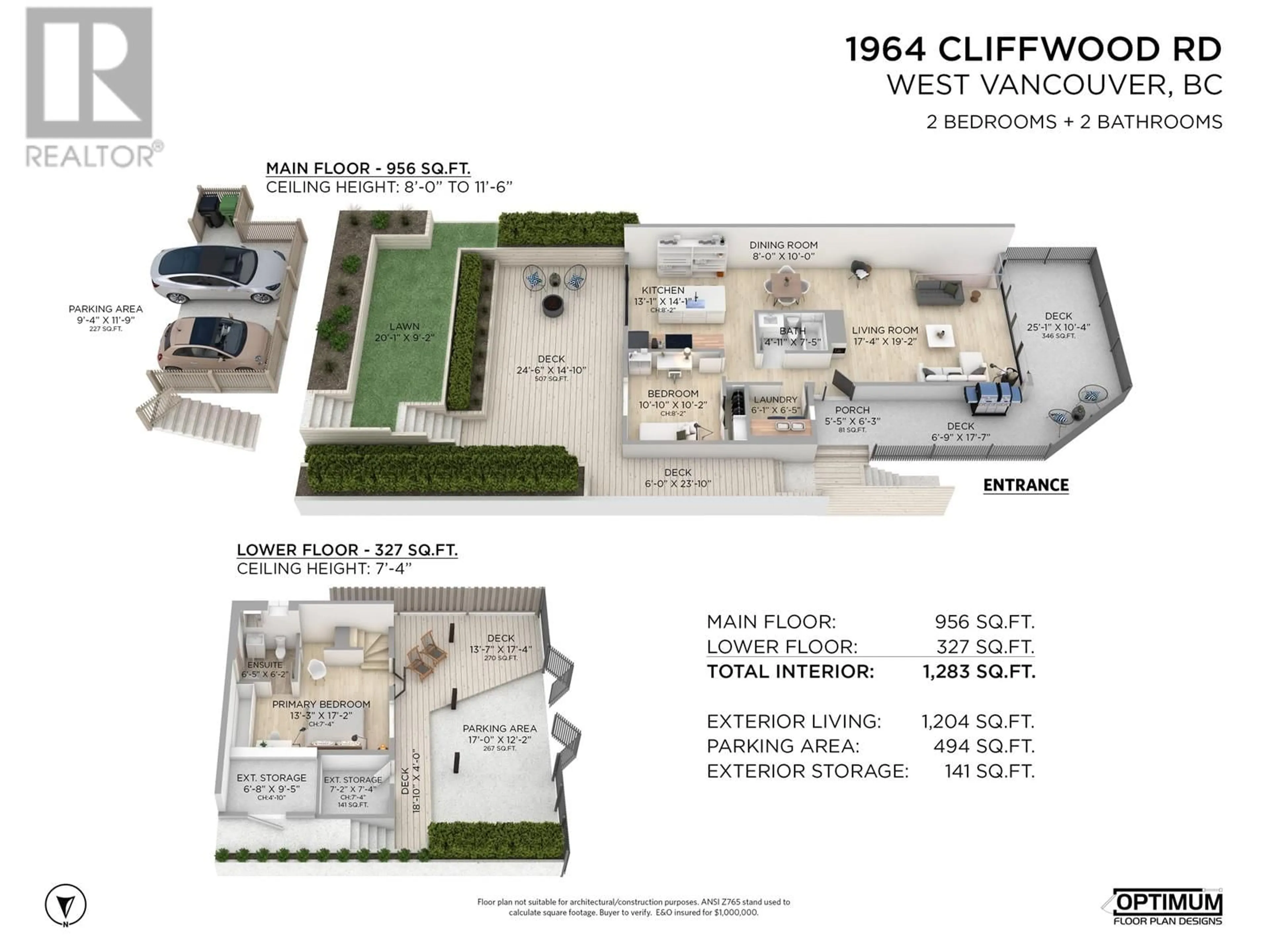 Floor plan for 1964 CLIFFWOOD ROAD, North Vancouver British Columbia V7G1S2