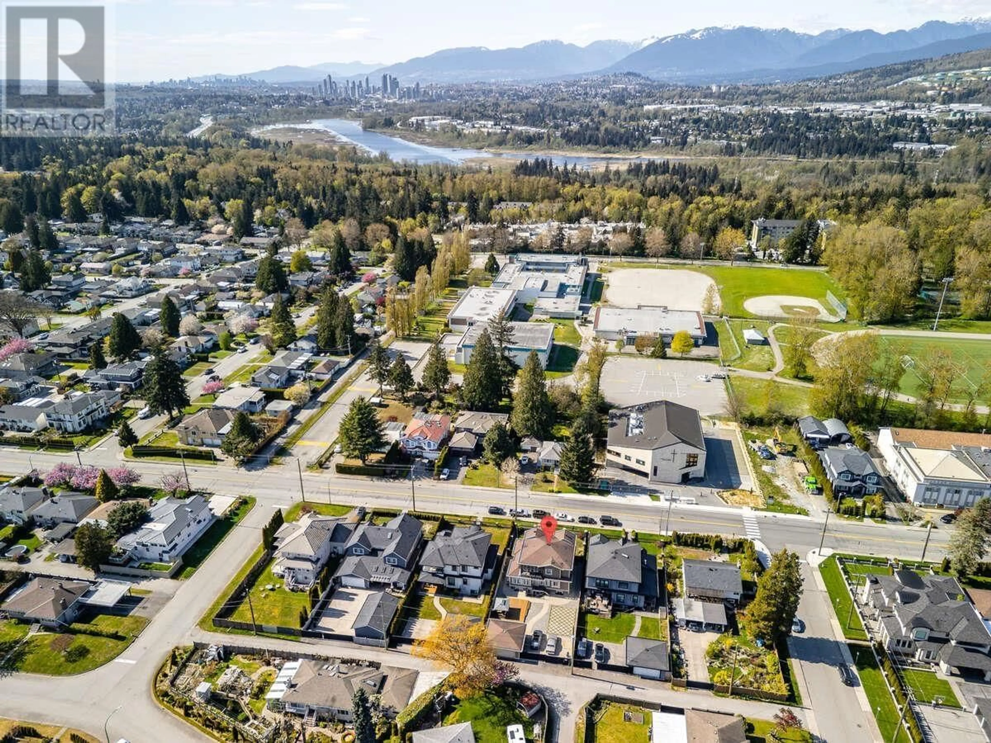 A pic from outside/outdoor area/front of a property/back of a property/a pic from drone, water/lake/river/ocean view for 8588 ARMSTRONG AVENUE, Burnaby British Columbia V3N2H5