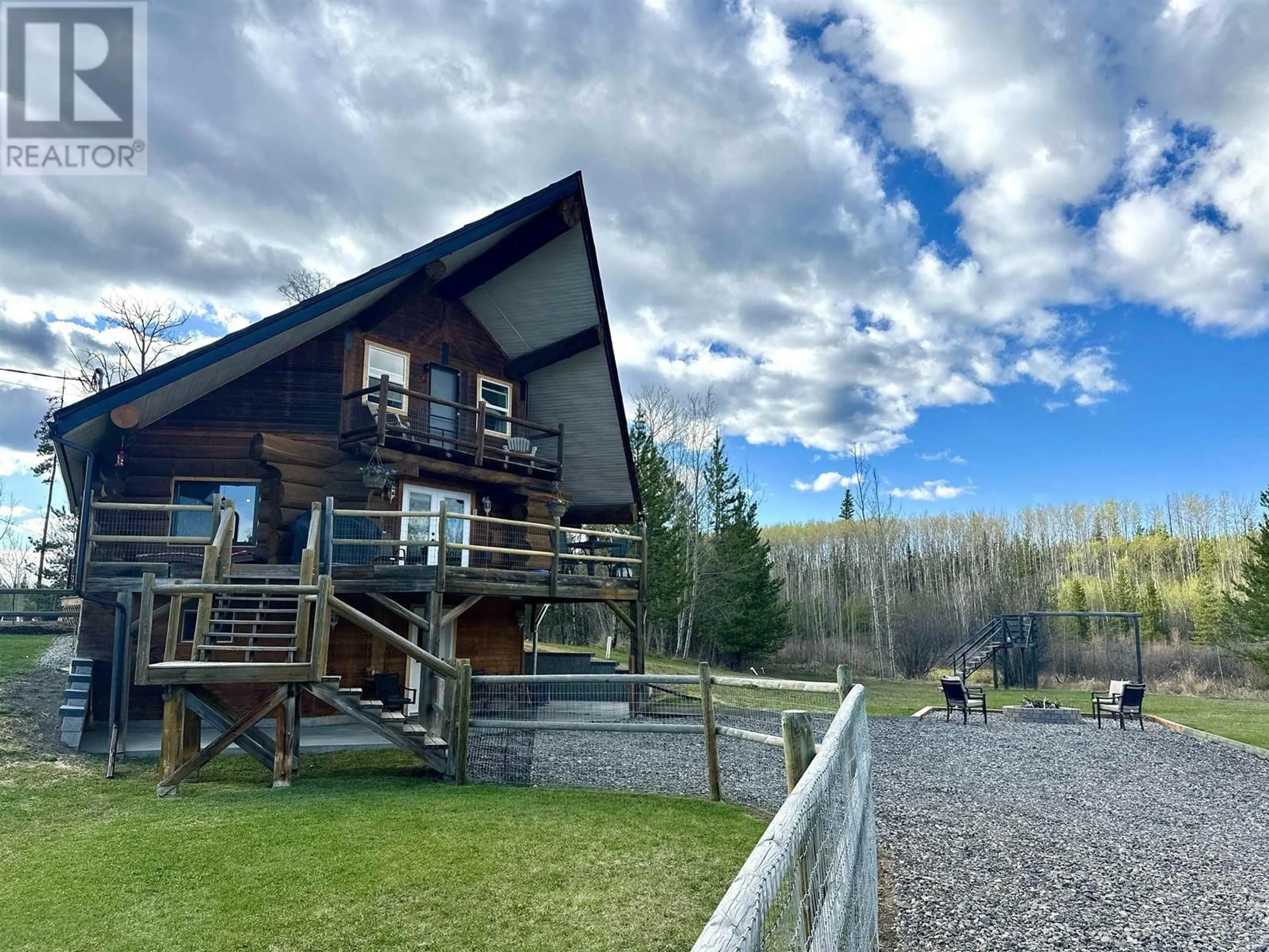 A pic from outside/outdoor area/front of a property/back of a property/a pic from drone, mountain view for 24959 STURGEON POINT ROAD, Vanderhoof British Columbia V0J3A2