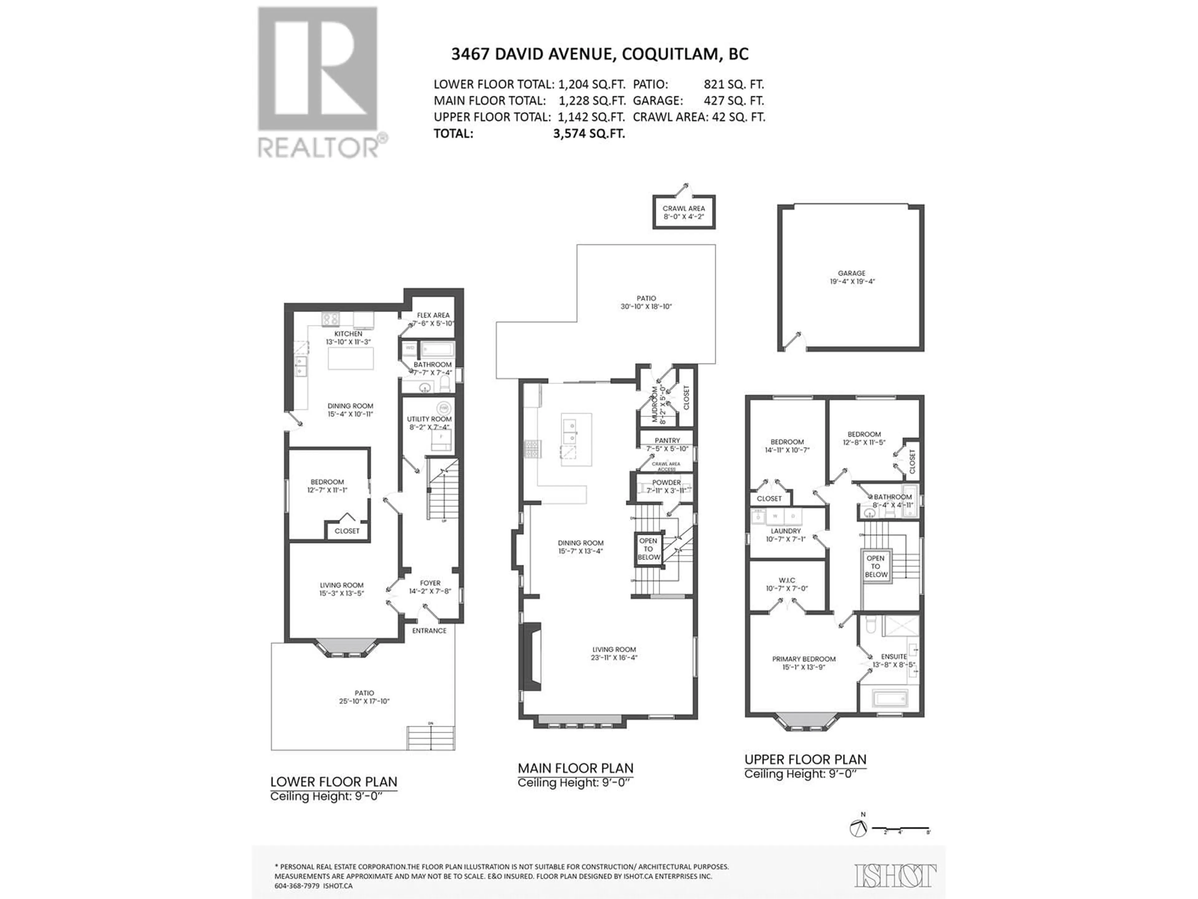 Floor plan for 3467 DAVID AVENUE, Coquitlam British Columbia V3E0H7