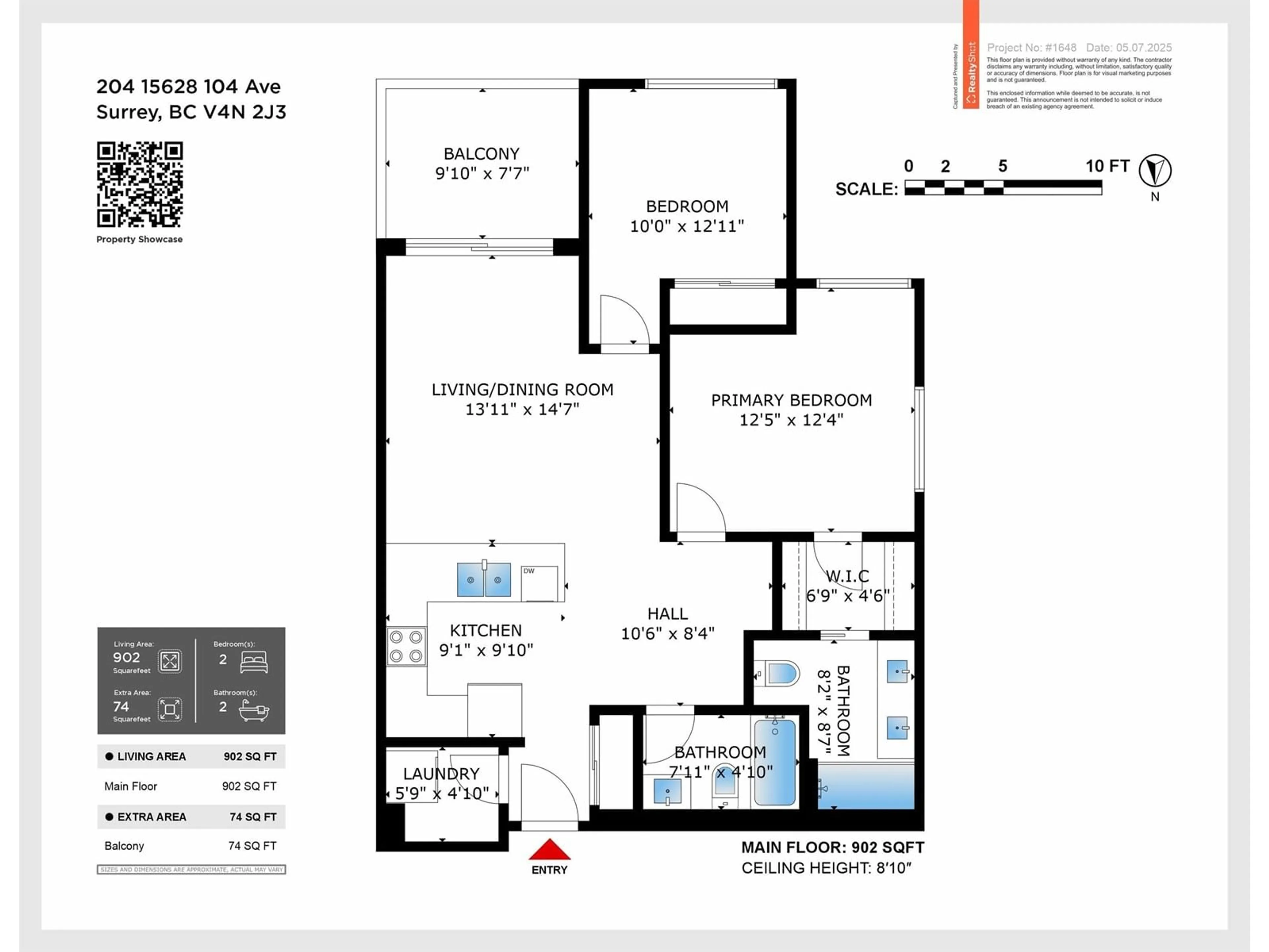 Floor plan for 204 - 15628 104, Surrey British Columbia V4N2J3