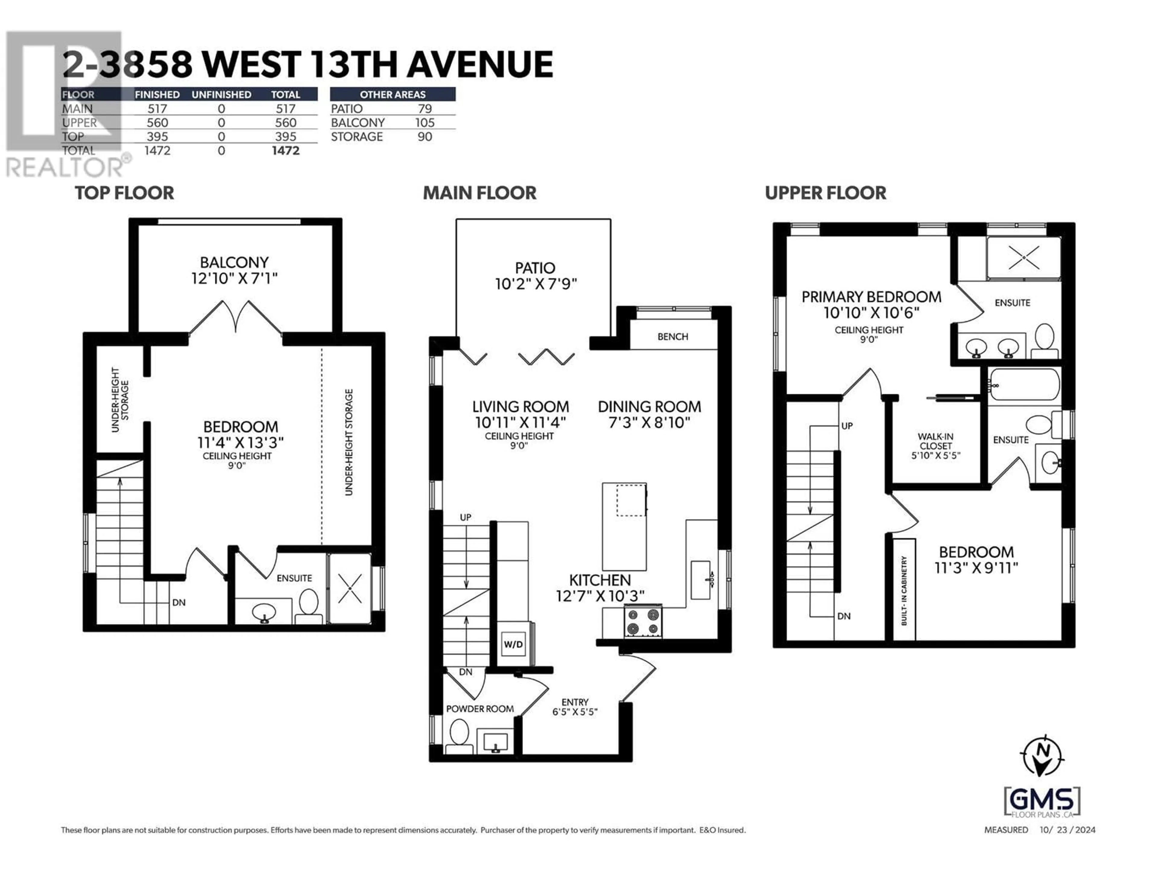 Floor plan for 2 - 3858 13TH AVENUE, Vancouver British Columbia V6R2S8
