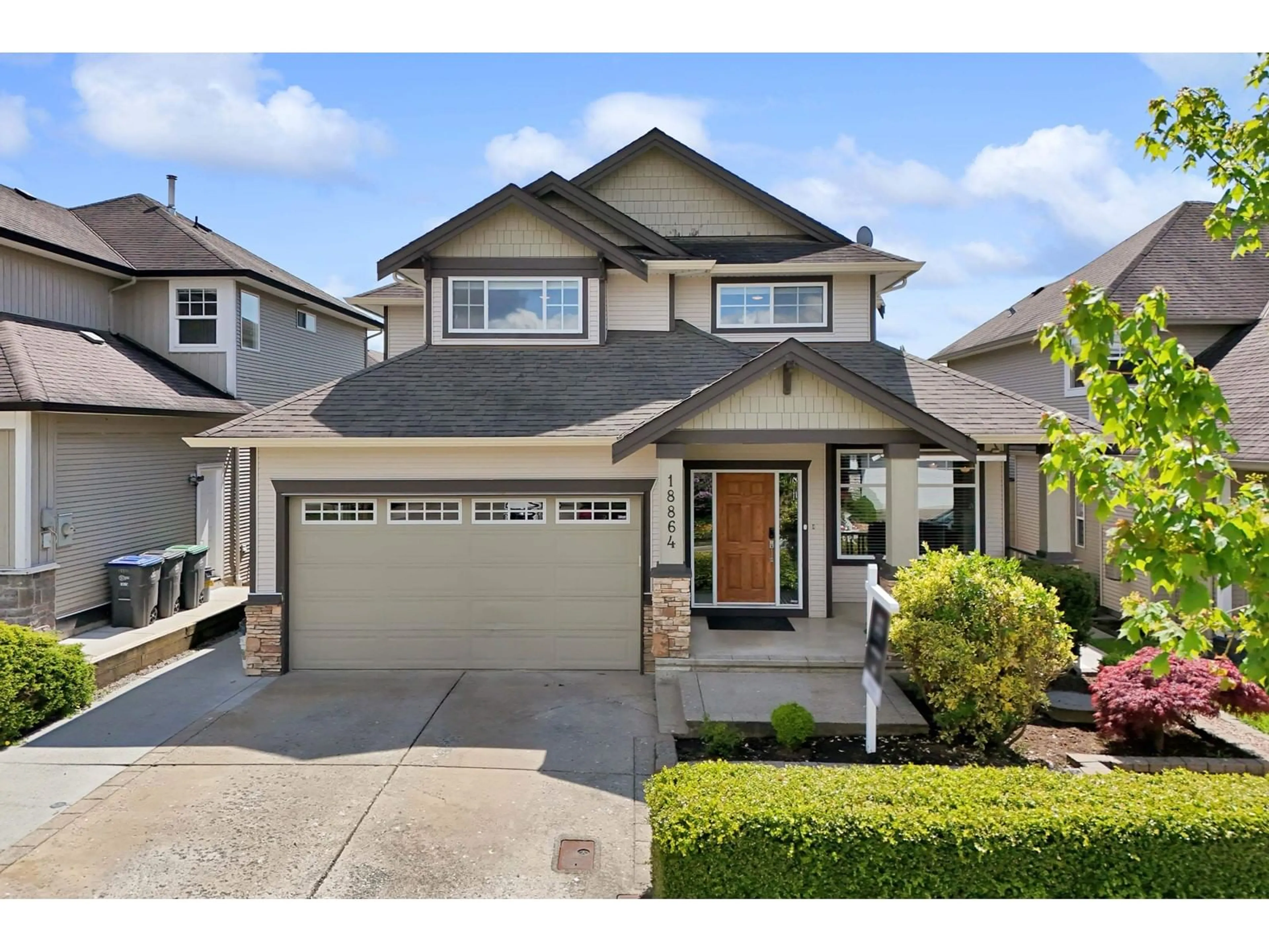 Home with vinyl exterior material, street for 18864 69A, Surrey British Columbia V4N5K2