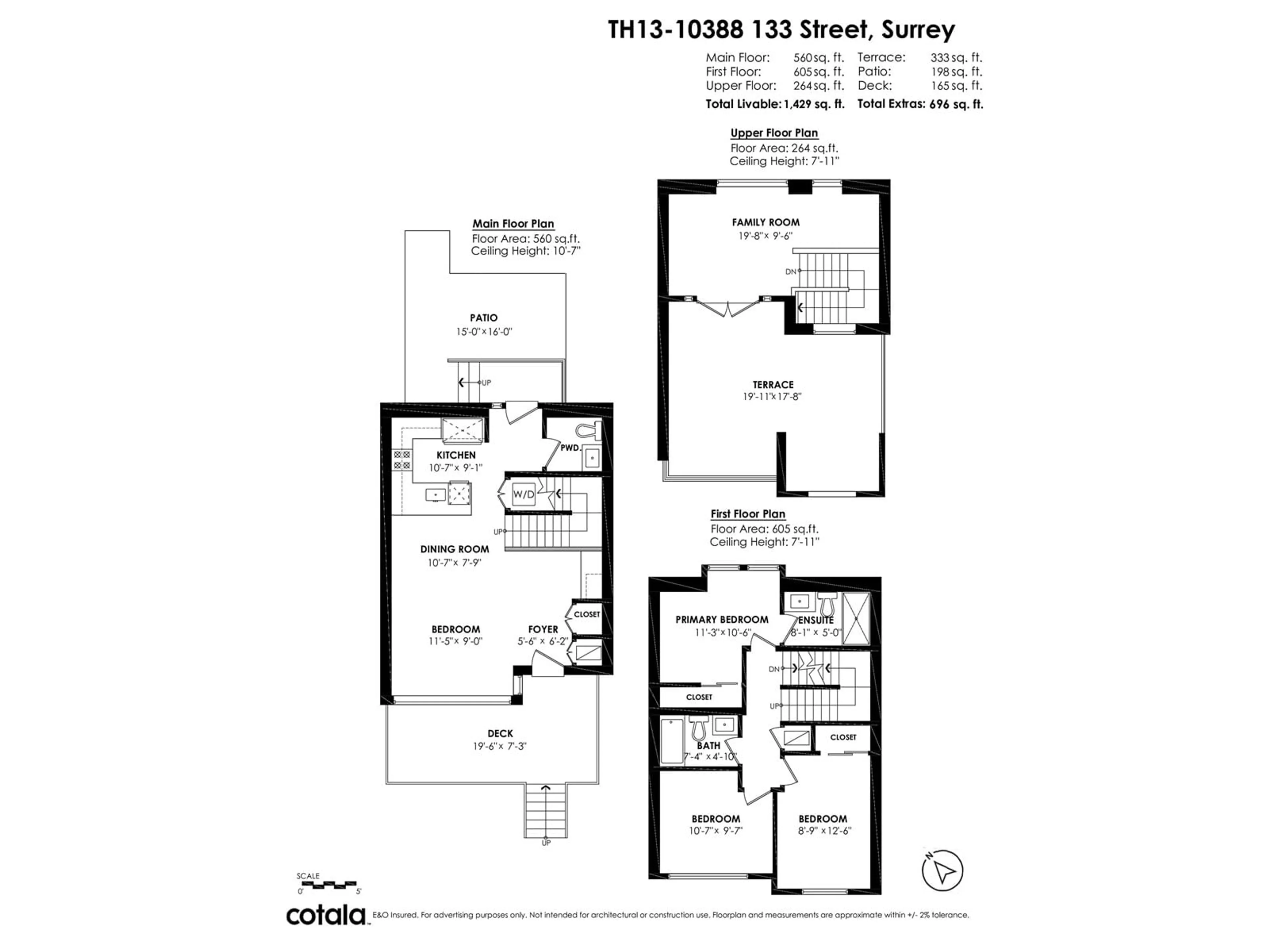 Floor plan for TH13 - 10388 133, Surrey British Columbia V3T0R2