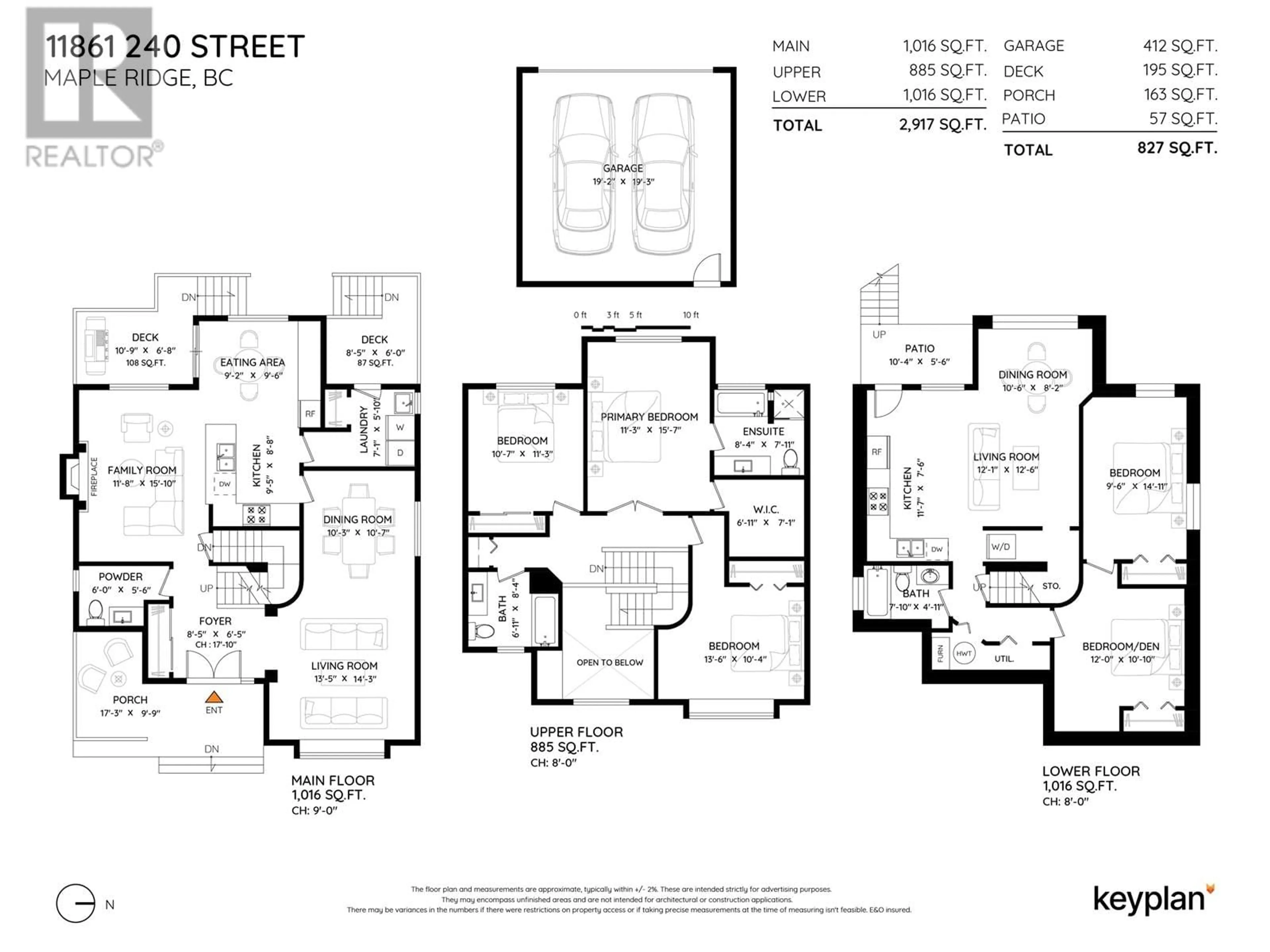 Floor plan for 11861 240 STREET, Maple Ridge British Columbia V4R1M7