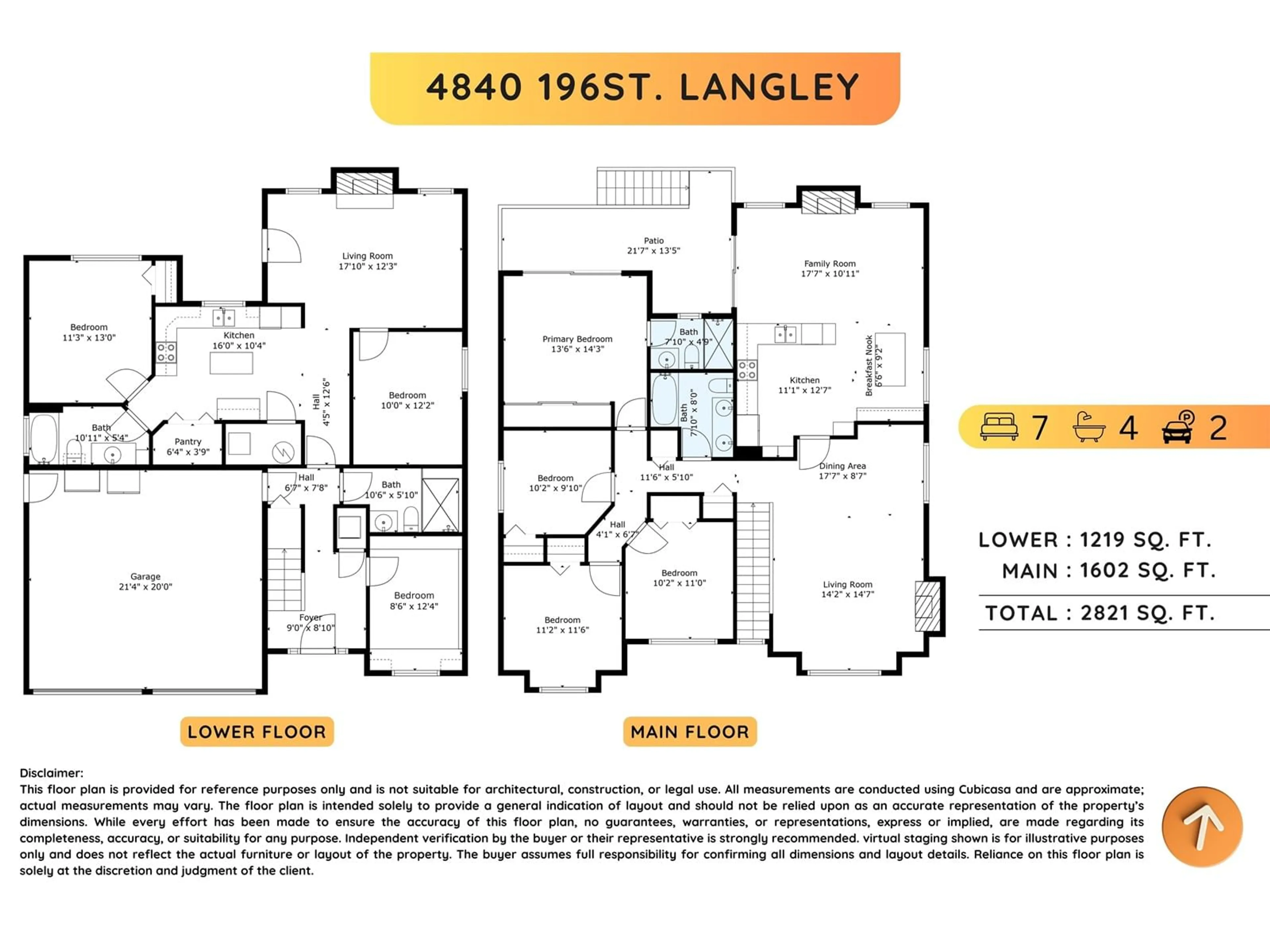 Floor plan for 4840 196, Langley British Columbia V3A7Z7