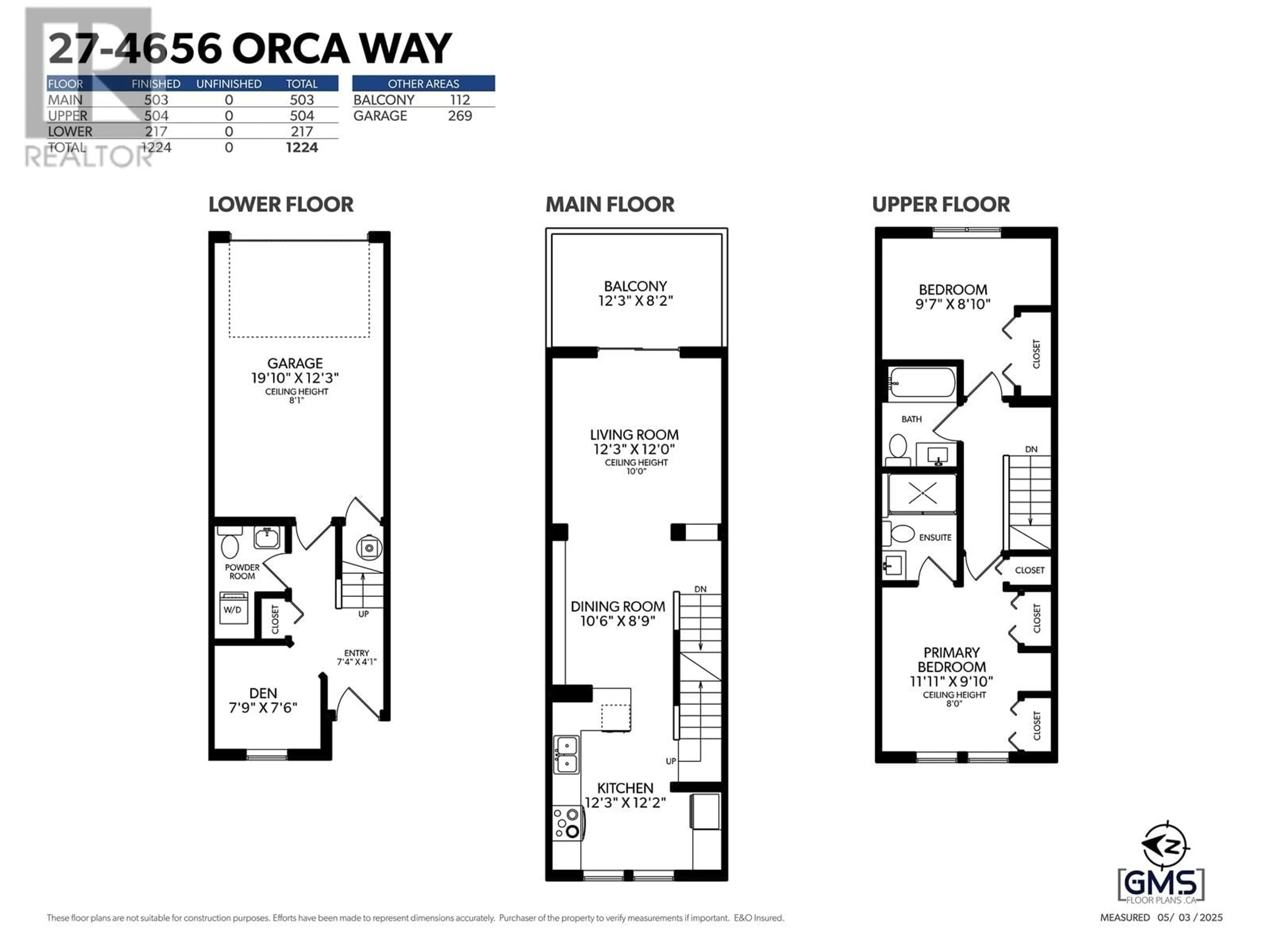 Floor plan for 27 - 4656 ORCA WAY, Tsawwassen British Columbia V4M0C9