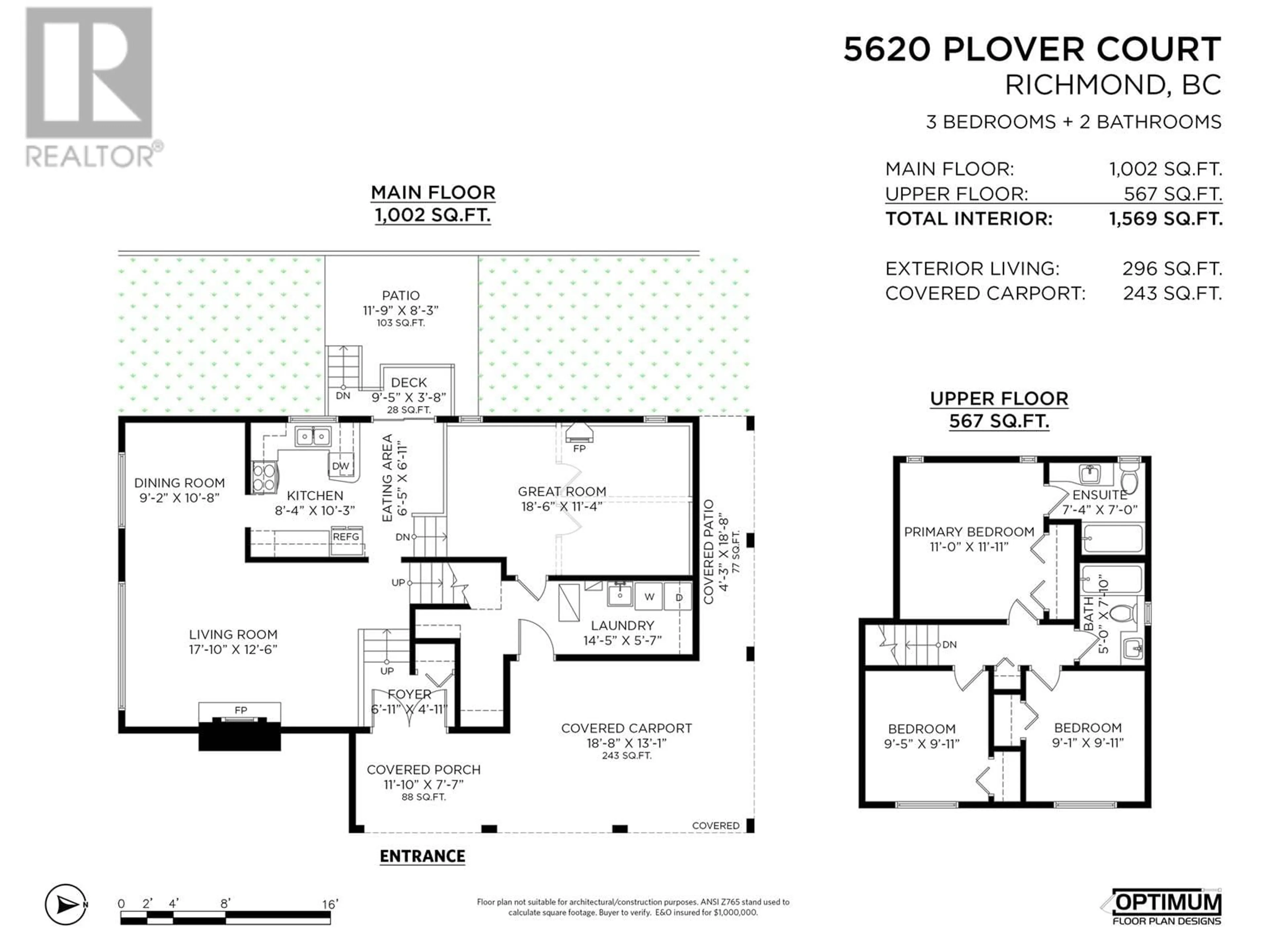 Floor plan for 5620 PLOVER COURT, Richmond British Columbia V7E4K2
