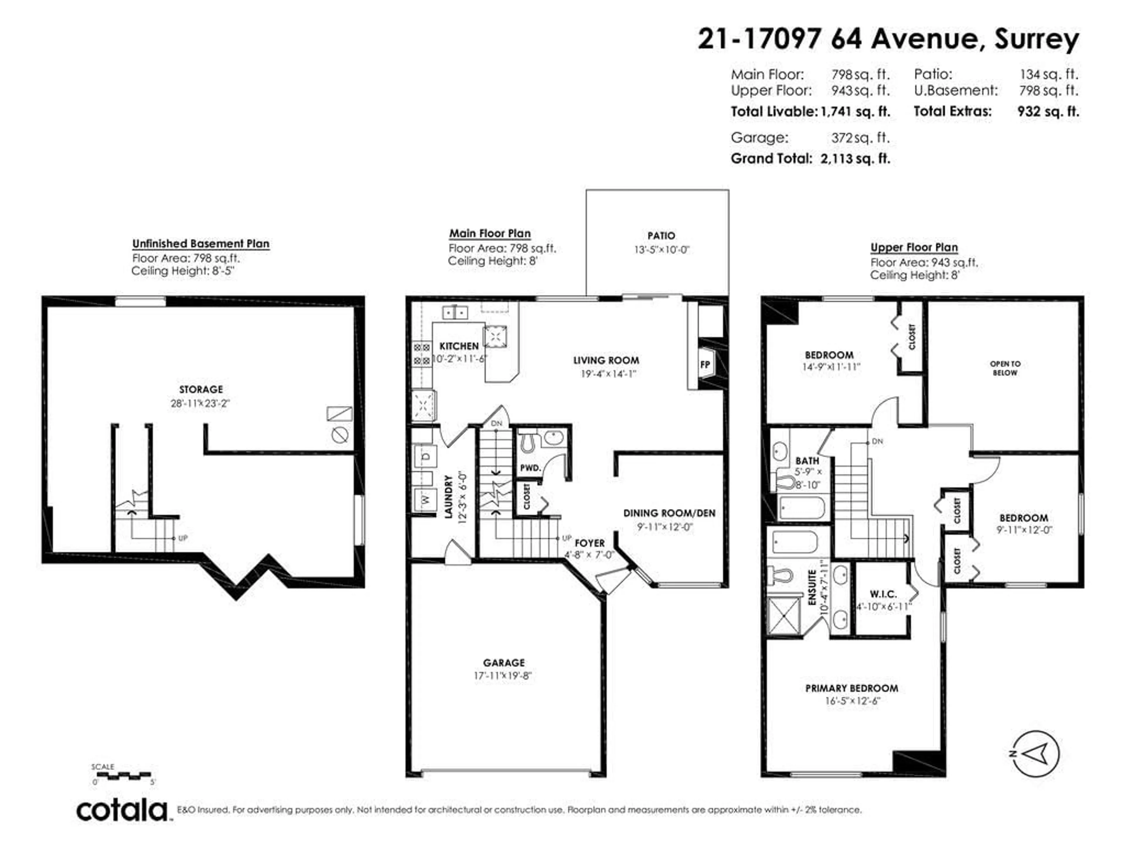 Floor plan for 21 - 17097 64, Surrey British Columbia V3S1Y5