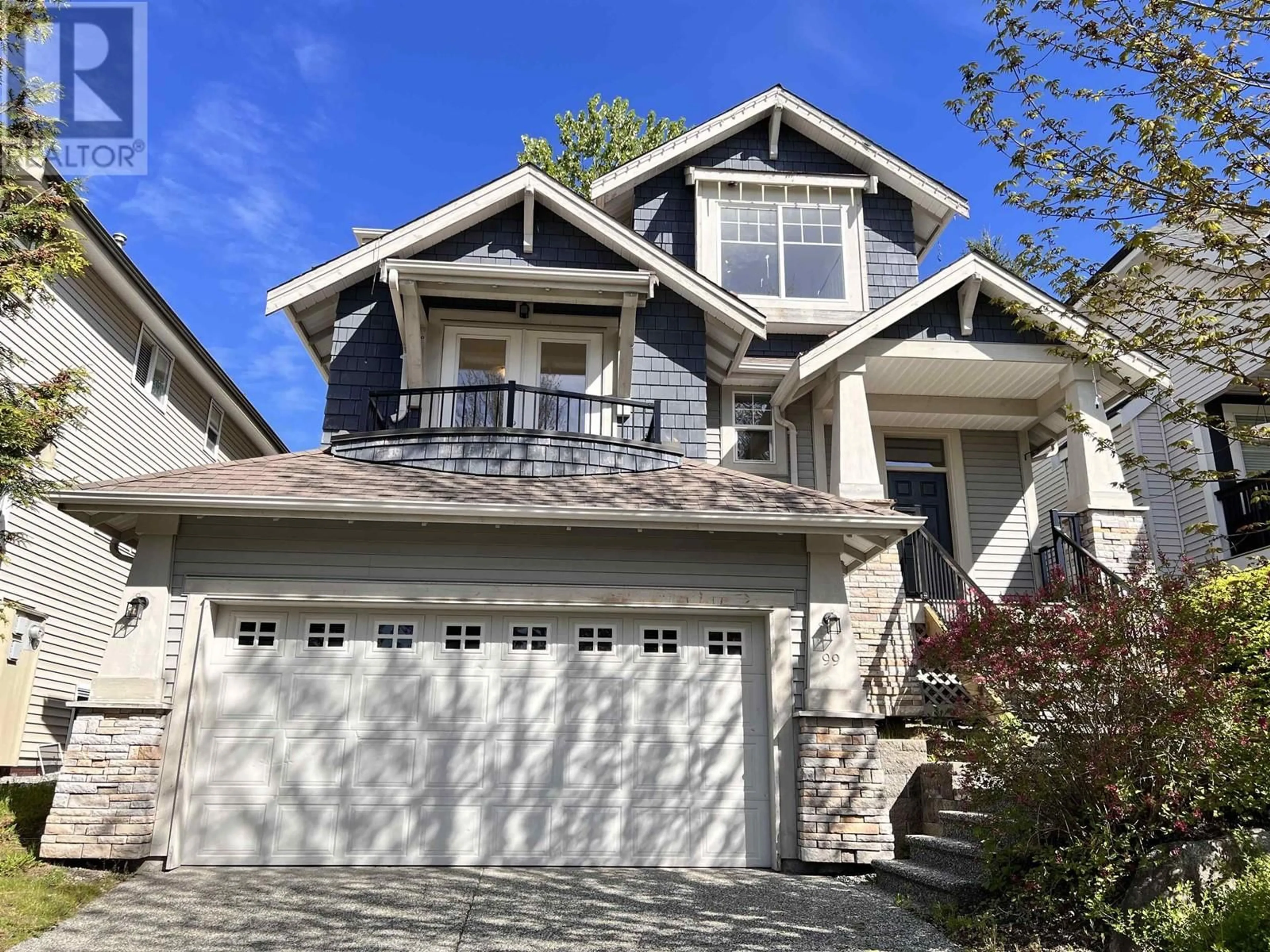 Home with vinyl exterior material, street for 99 MAPLE DRIVE, Port Moody British Columbia V3E2Y2