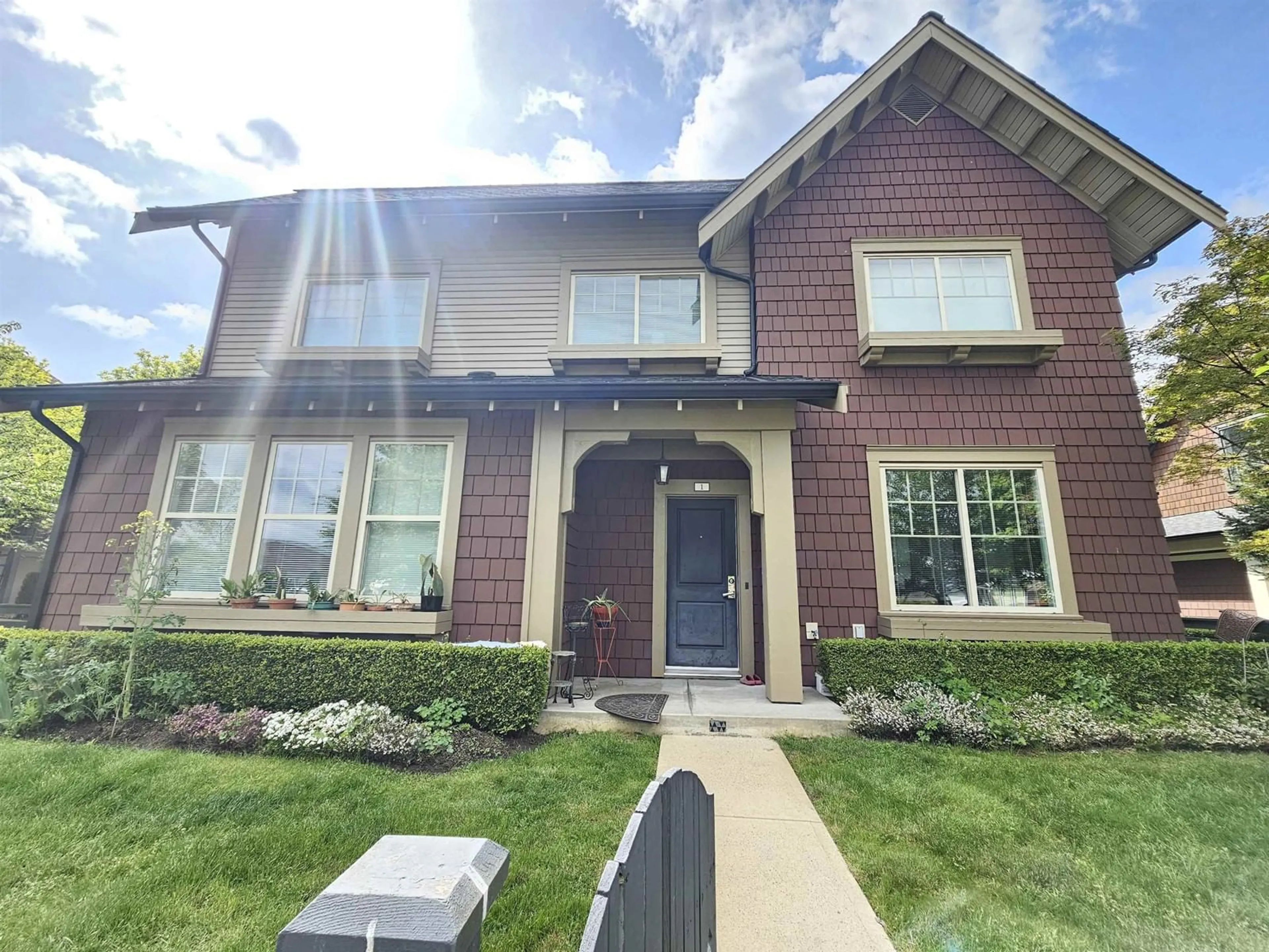 Home with brick exterior material, street for 1 - 6450 187, Surrey British Columbia V3S2X4