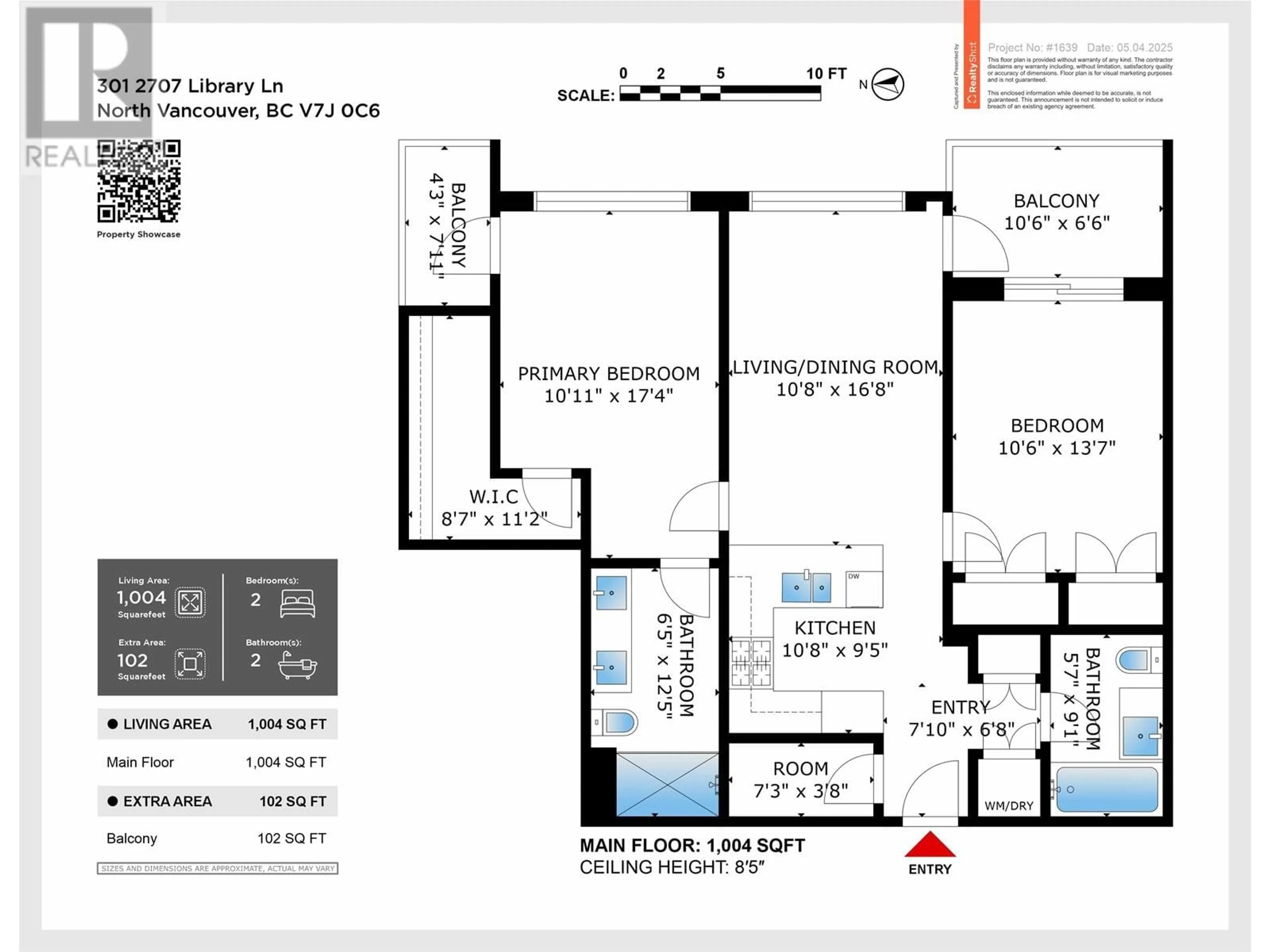 Floor plan for 301 - 2707 LIBRARY LANE, North Vancouver British Columbia V7J0C6