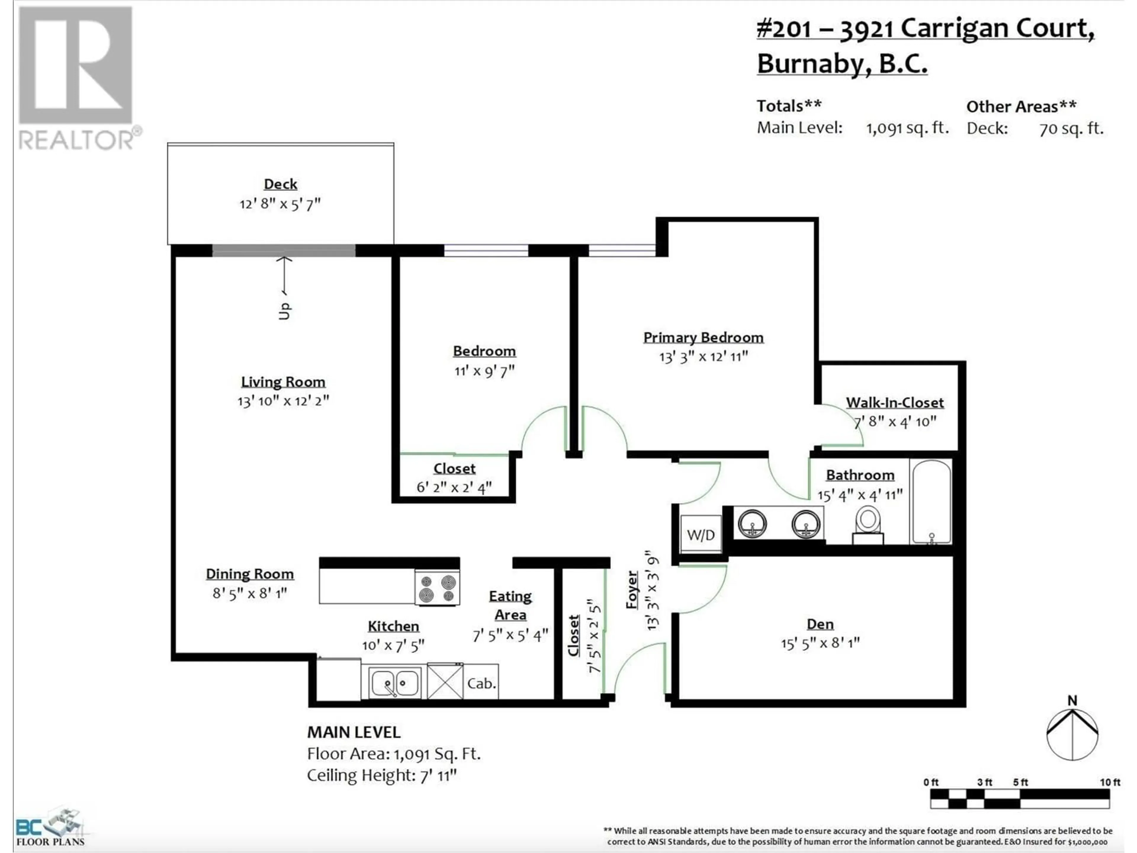 Floor plan for 201 - 3921 CARRIGAN COURT, Burnaby British Columbia V3N4J7