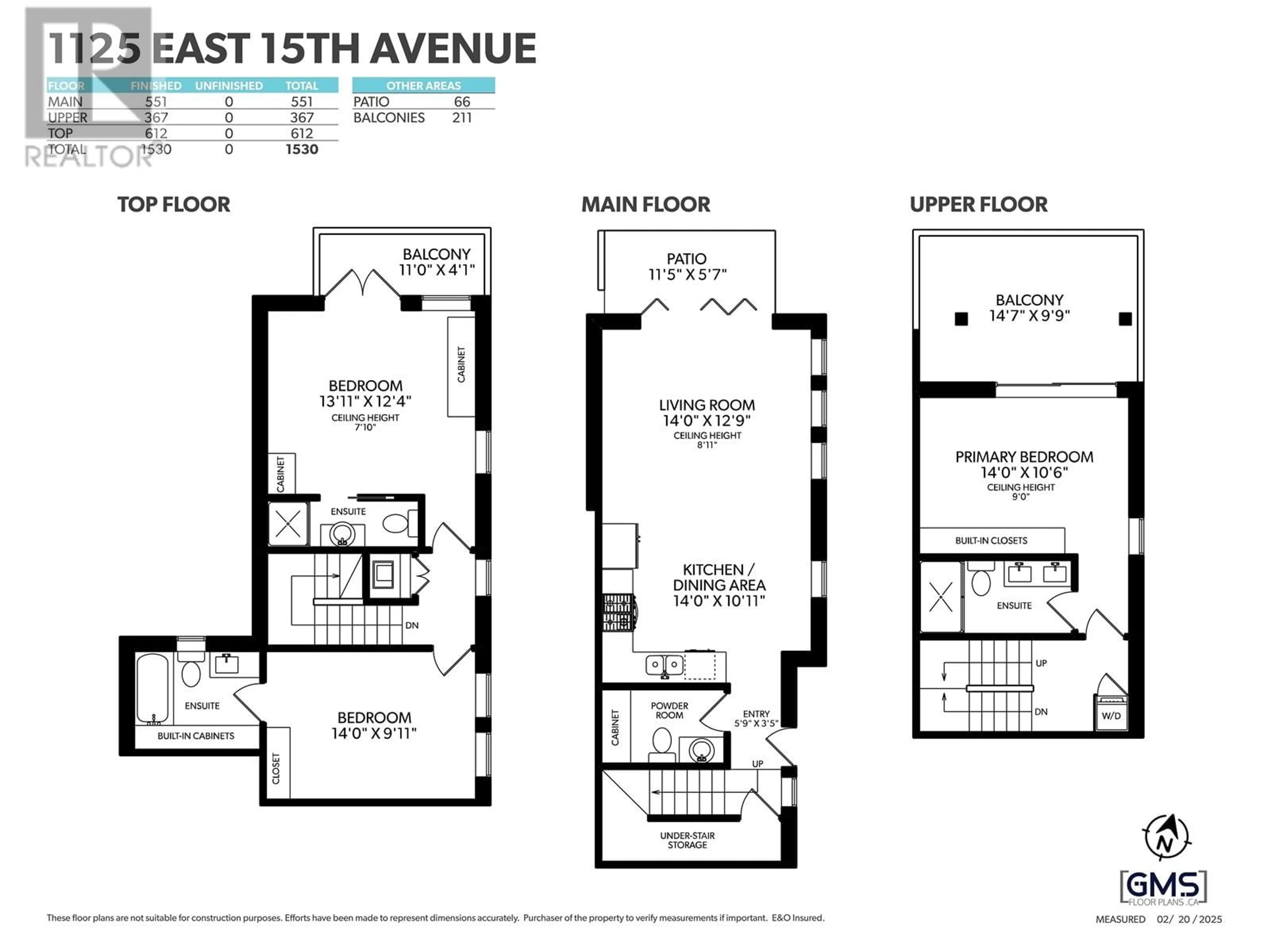 Floor plan for 1125 15TH AVENUE, Vancouver British Columbia V5T2S7