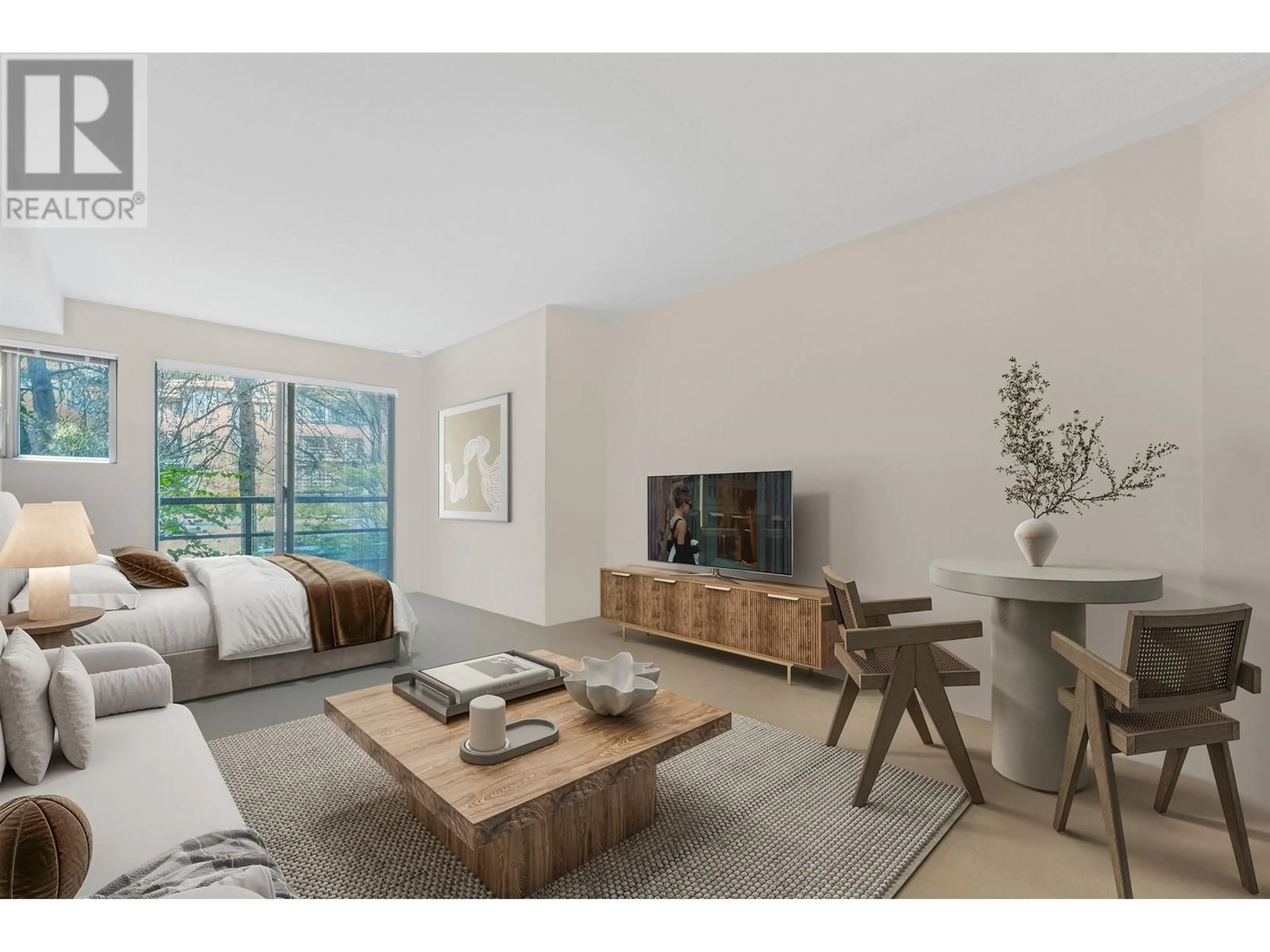 Living room with furniture, unknown for 319 - 9339 UNIVERSITY CRESCENT, Burnaby British Columbia V5A4Y1