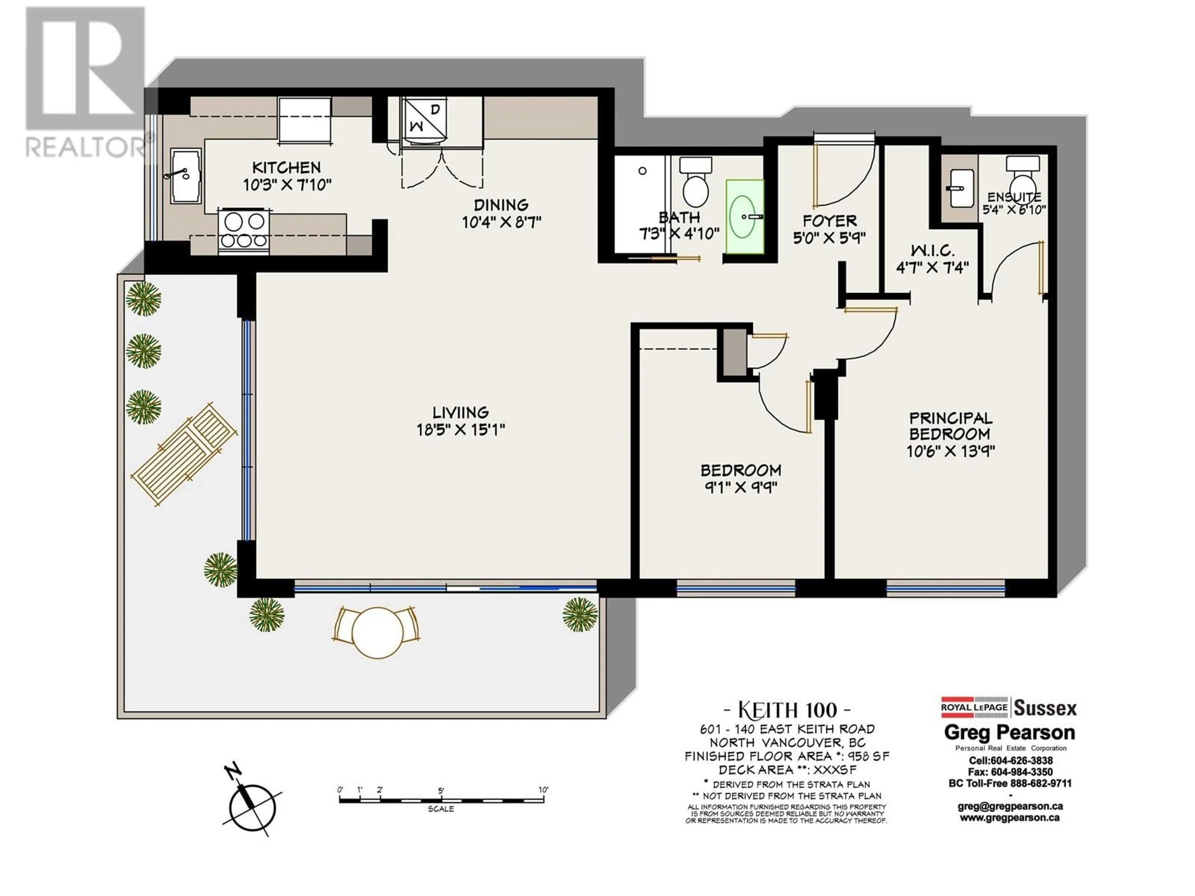 Floor plan for 601 - 140 KEITH ROAD, North Vancouver British Columbia V7L4M9