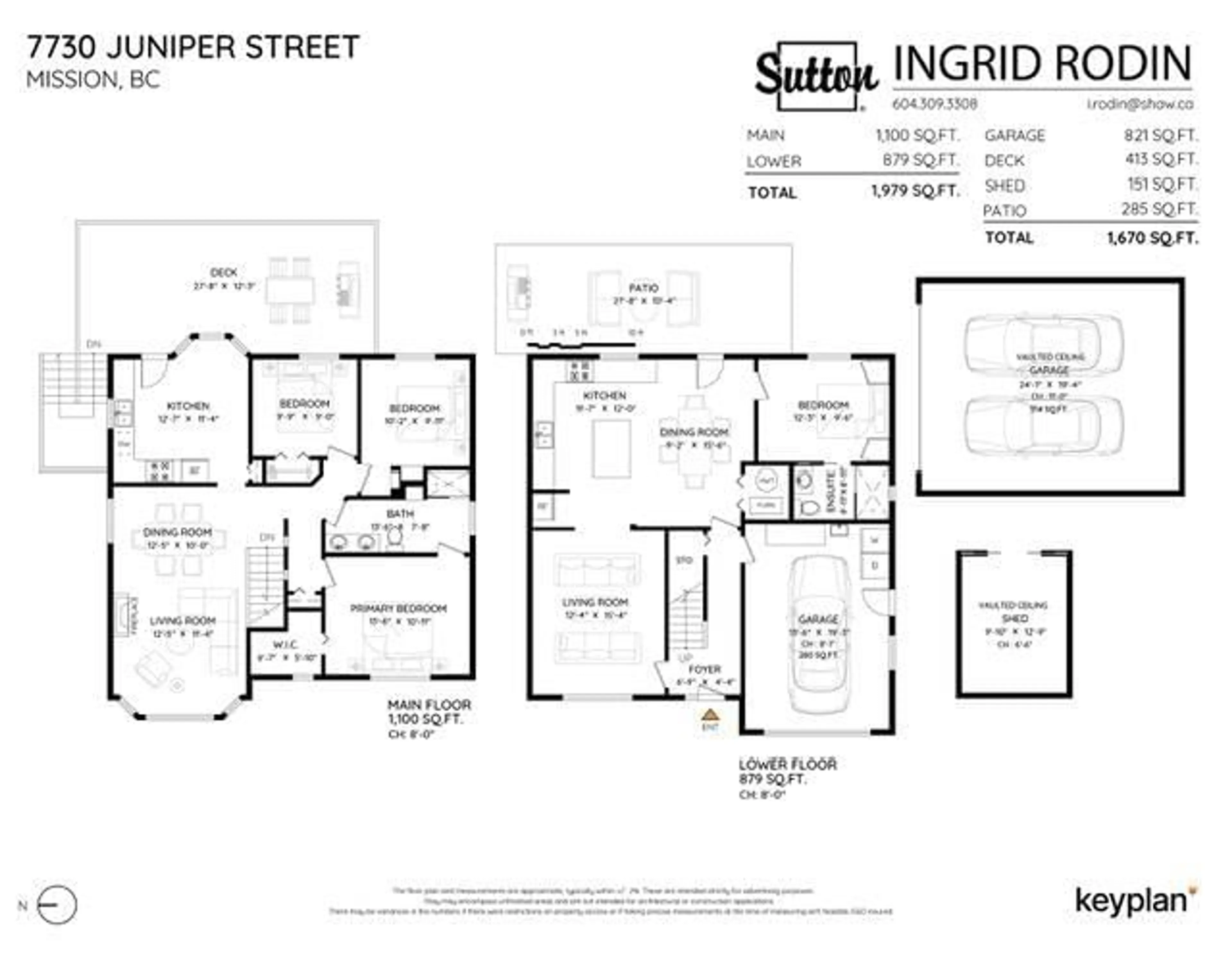 Floor plan for 7730 JUNIPER, Mission British Columbia V2V6G1