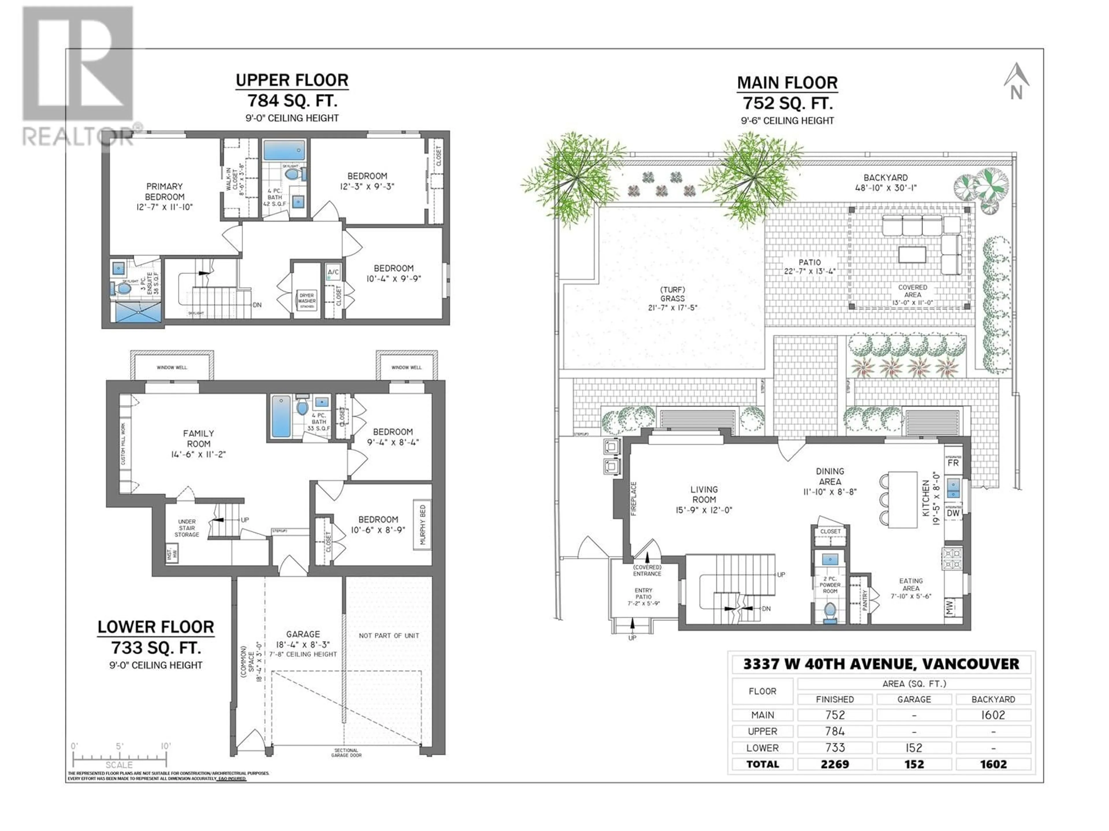 Floor plan for 3337 40TH AVENUE, Vancouver British Columbia V6N3B5