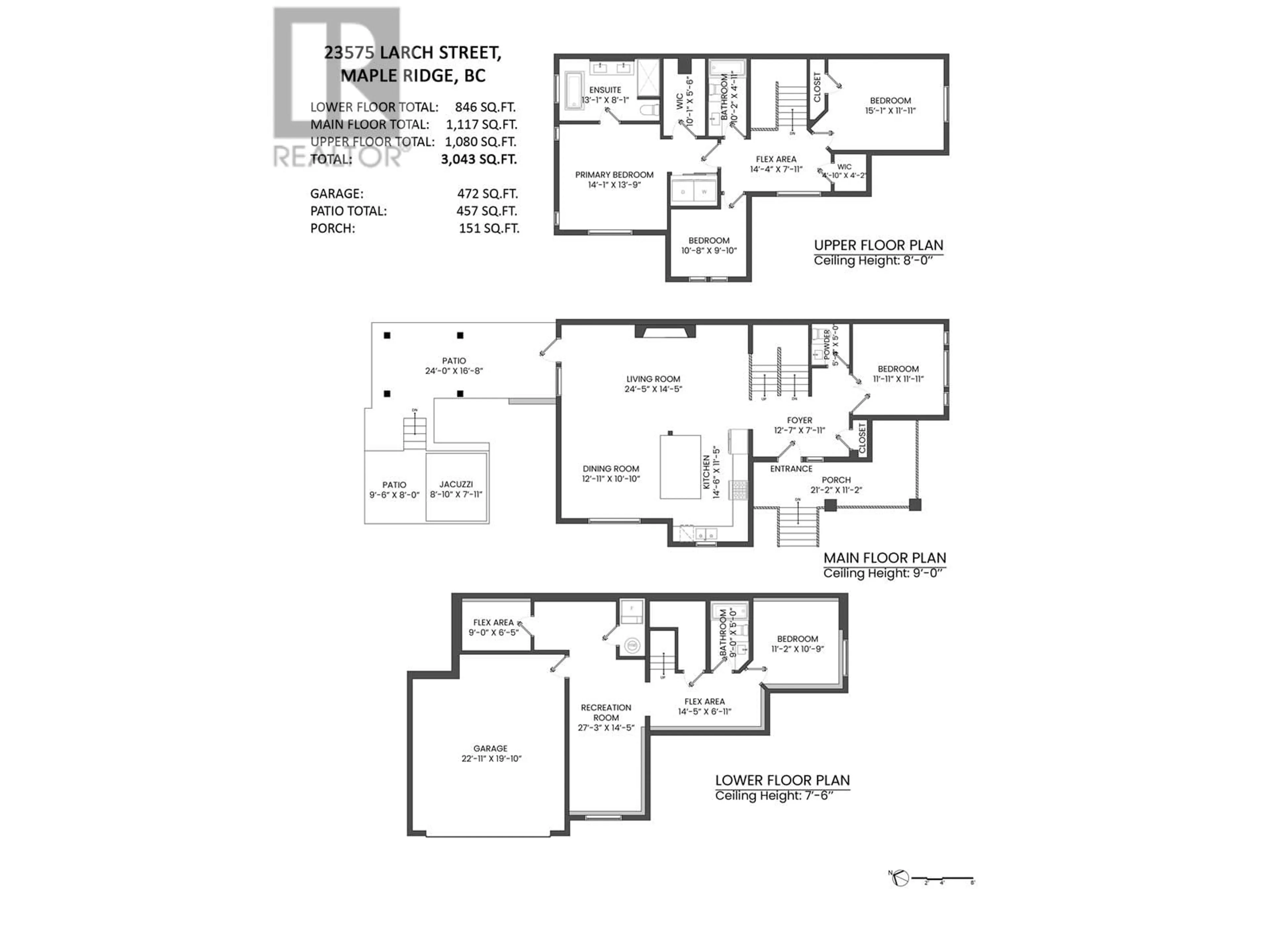 Floor plan for 23575 LARCH AVENUE, Maple Ridge British Columbia V4R0E4