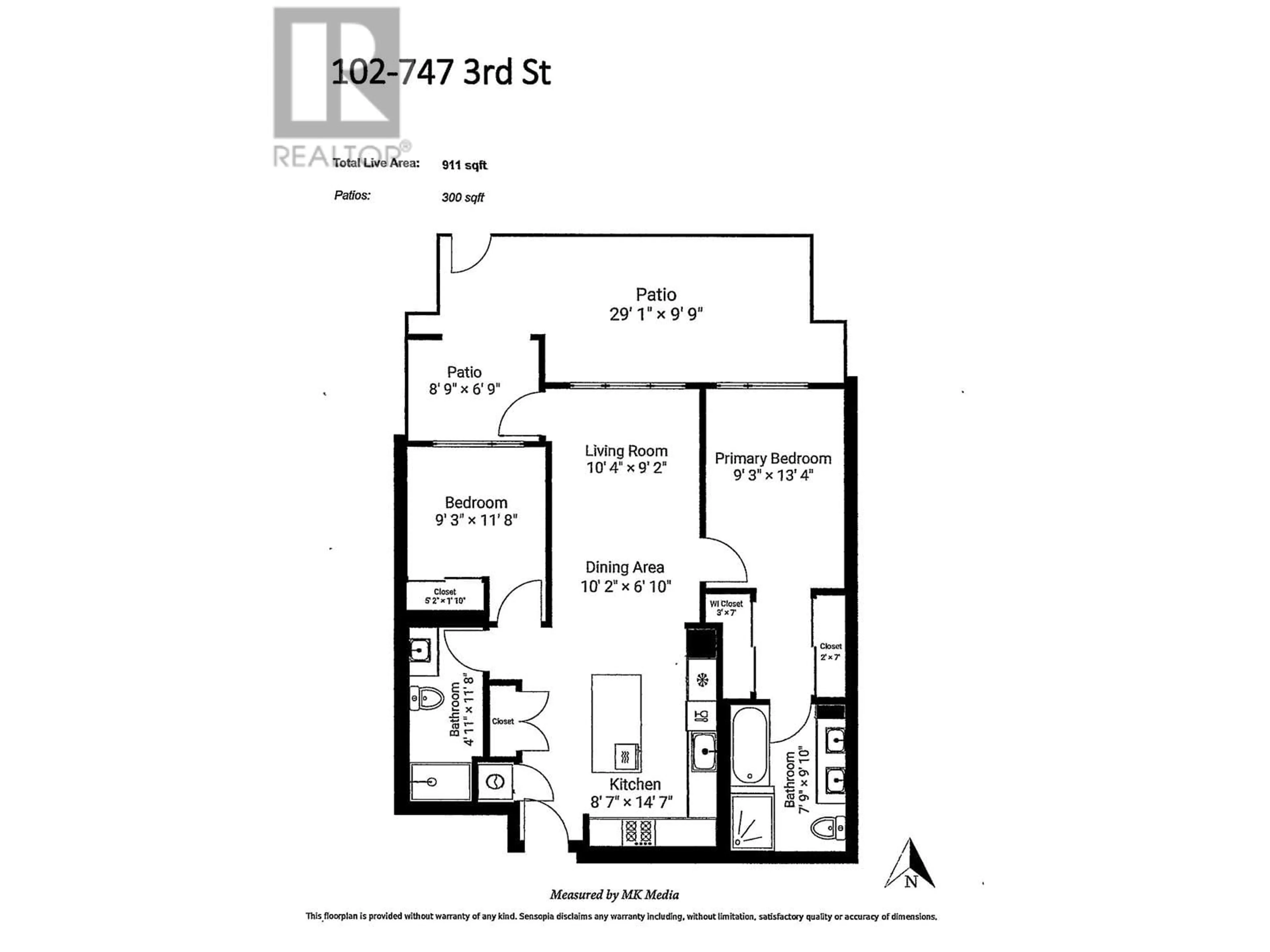 Floor plan for 102 - 747 3 STREET, North Vancouver British Columbia V7L1G8