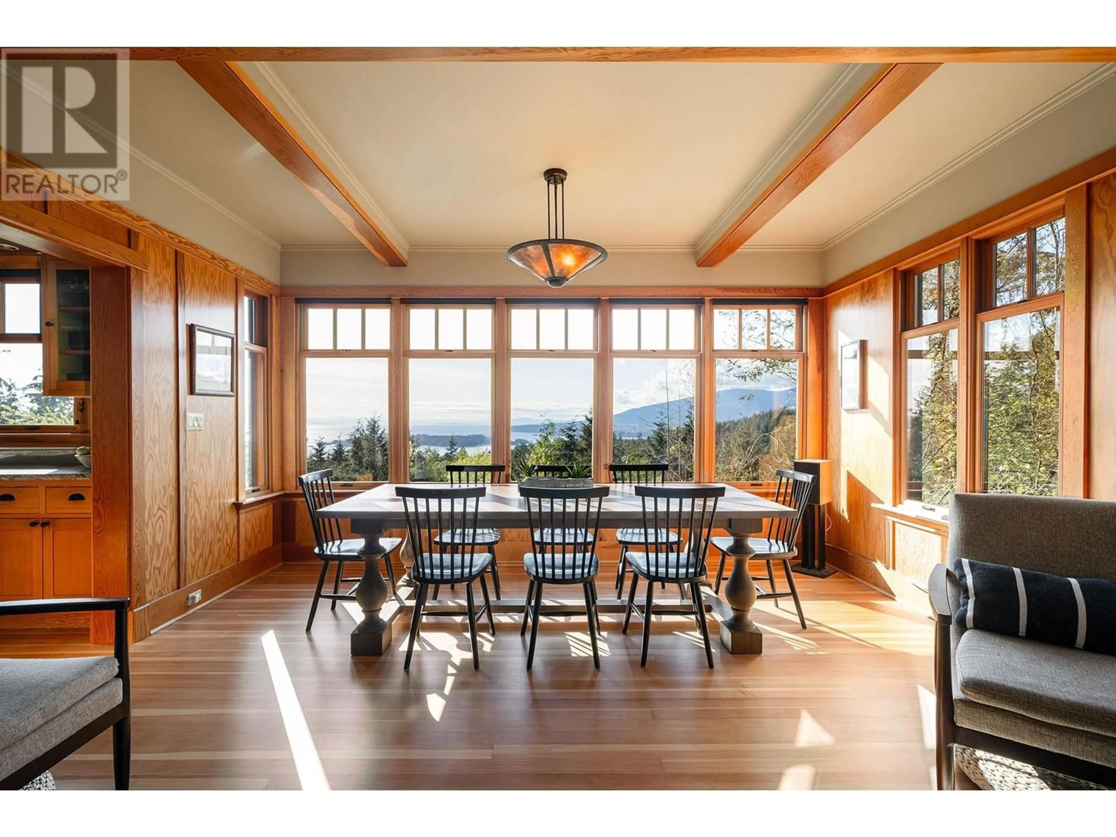Dining room, wood/laminate floor for 1335 ADAMS ROAD, Bowen Island British Columbia V0N1G2