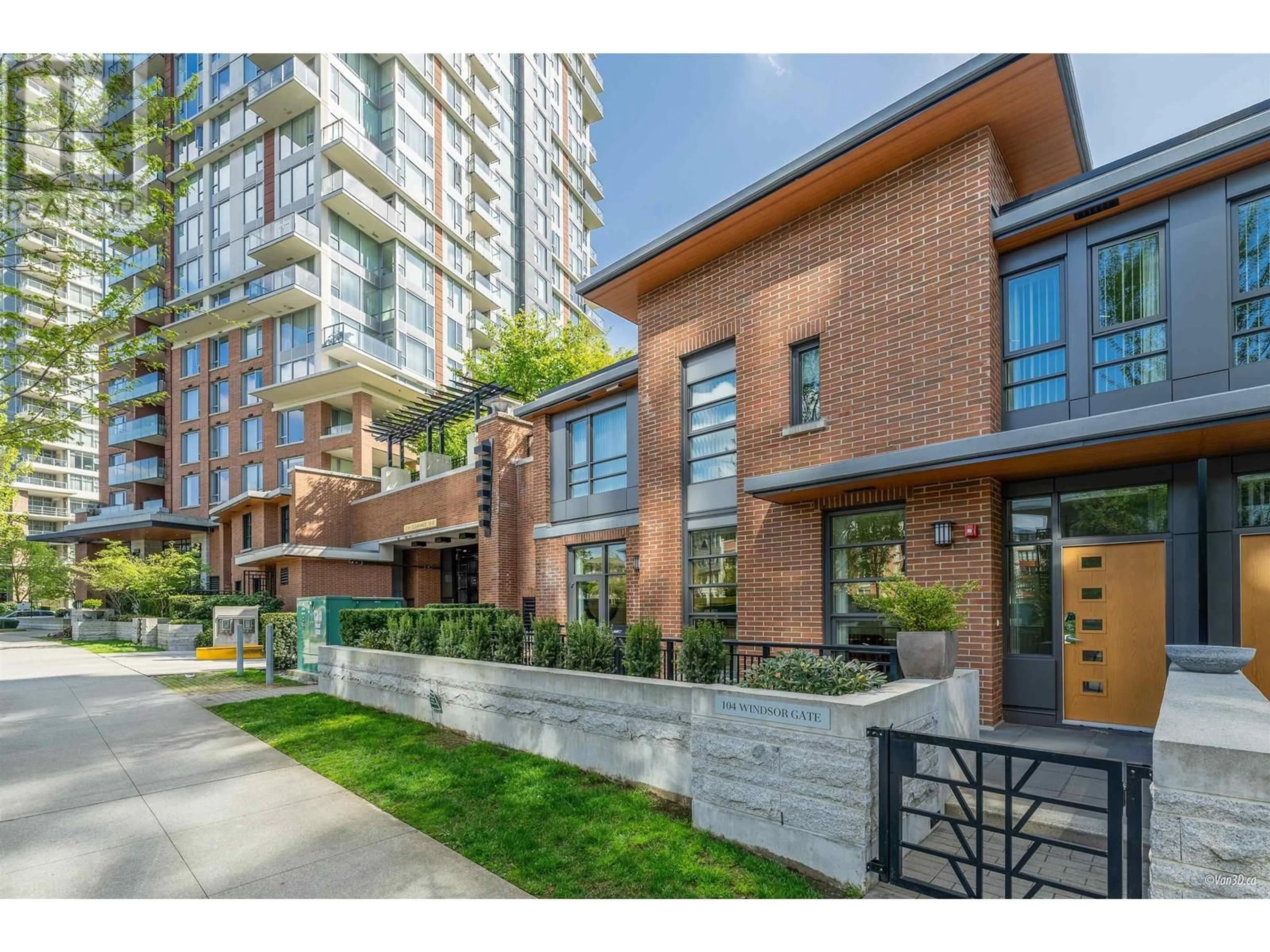 Home with brick exterior material, street for 104 - 3096 WINDSOR GATE, Coquitlam British Columbia V3B0P4