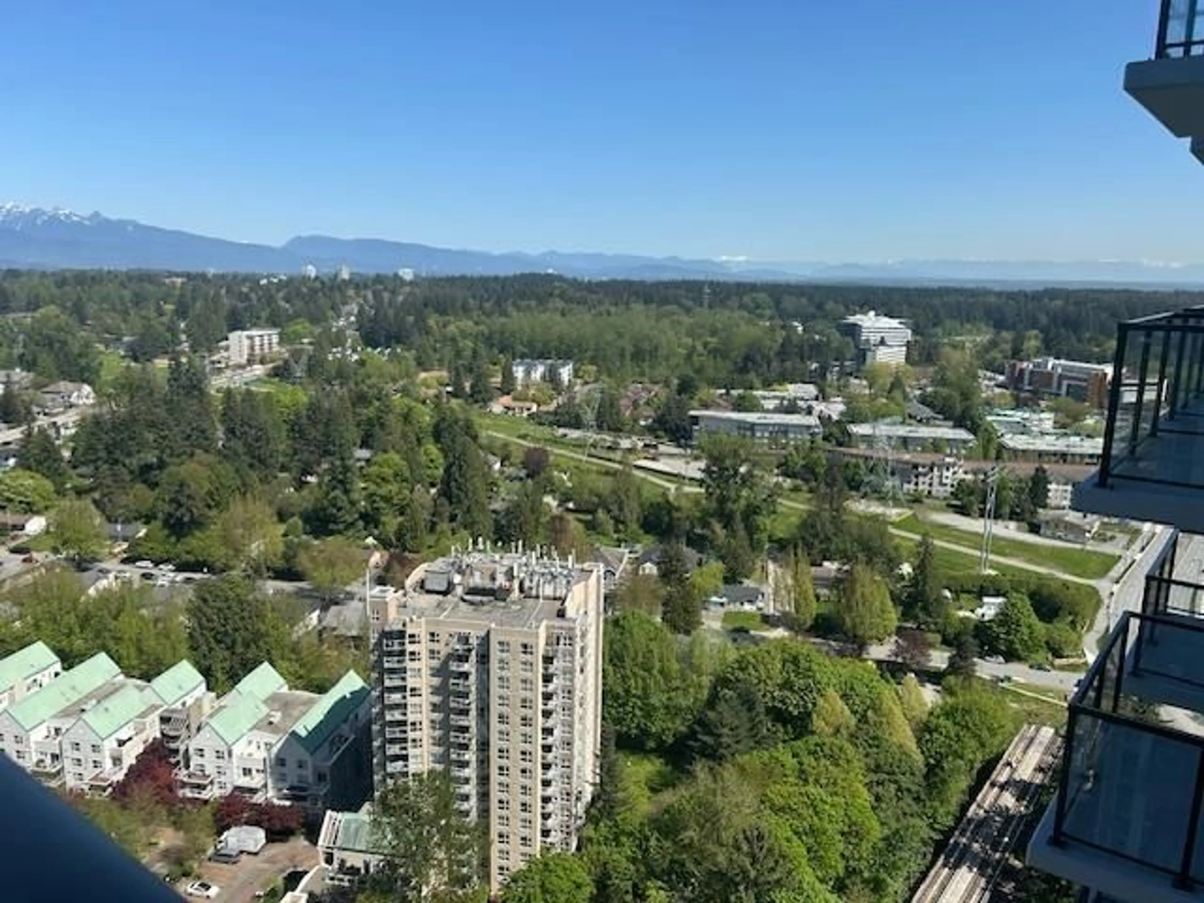 A pic from outside/outdoor area/front of a property/back of a property/a pic from drone, city buildings view from balcony for 2407 - 13725 GEORGE JUNCTION, Surrey British Columbia V3T4Y3