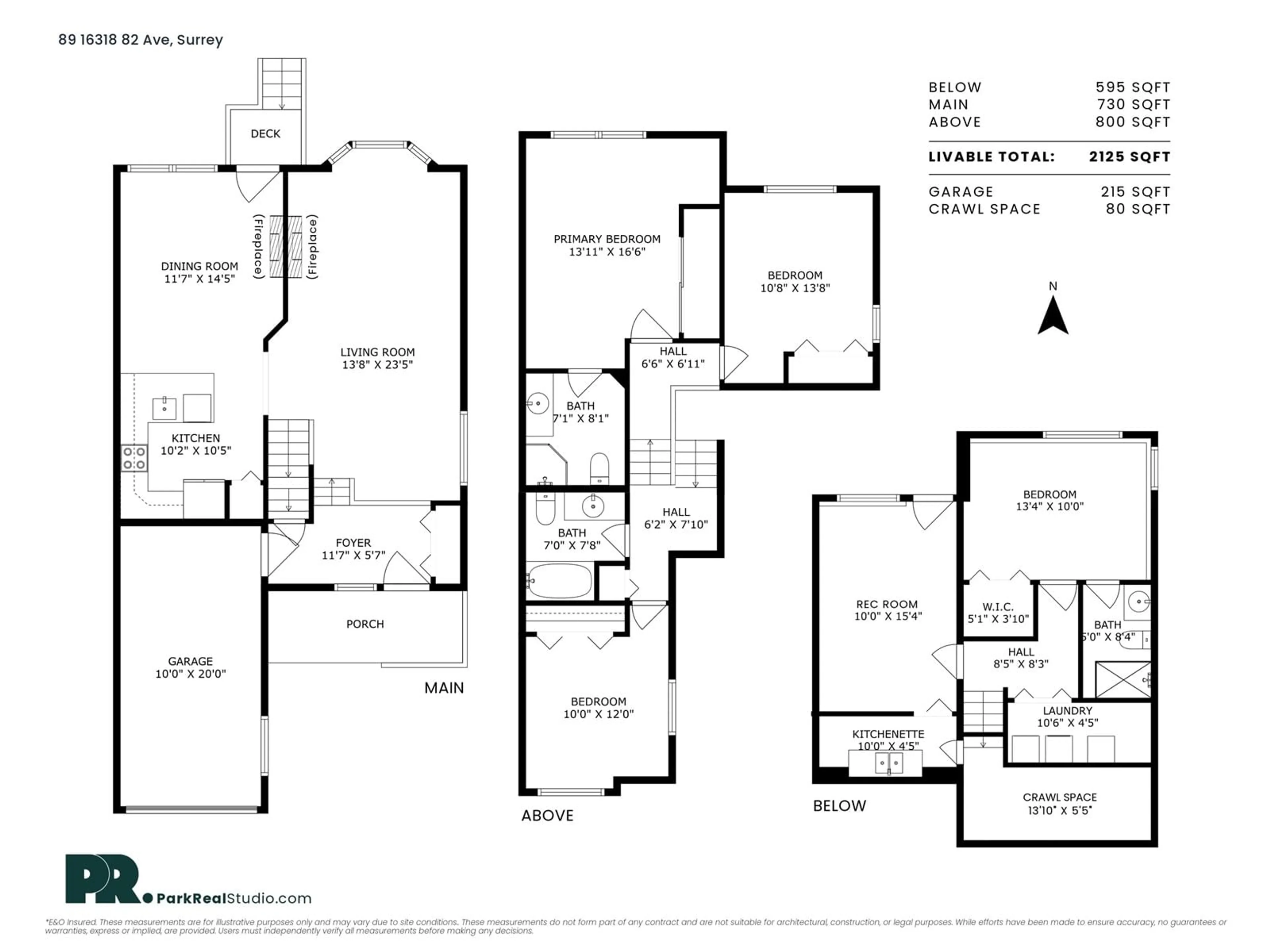Floor plan for 89 - 16318 82, Surrey British Columbia V4N0N9
