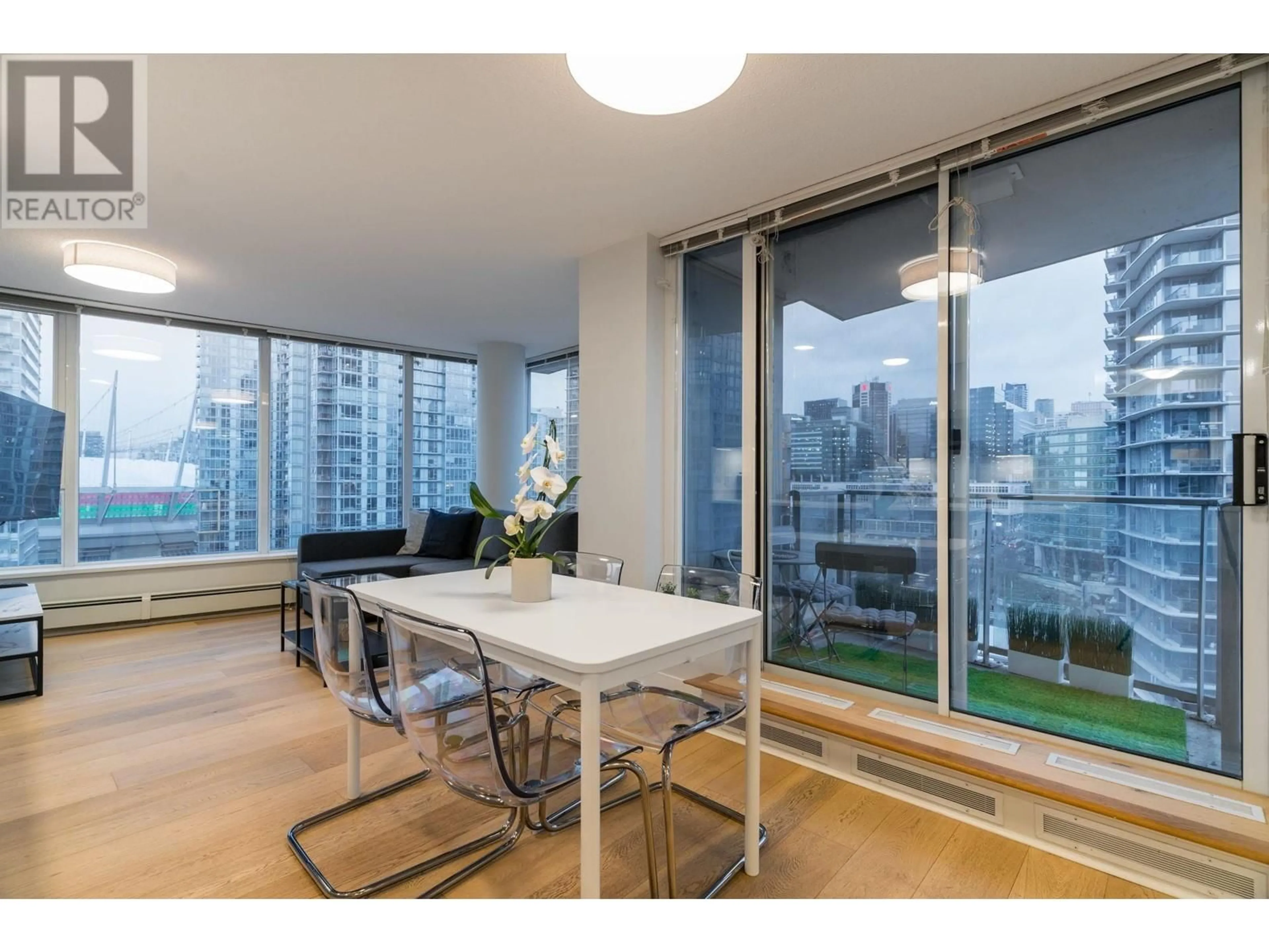 Dining room, wood/laminate floor for 2107 - 689 ABBOTT STREET, Vancouver British Columbia V6B0J2