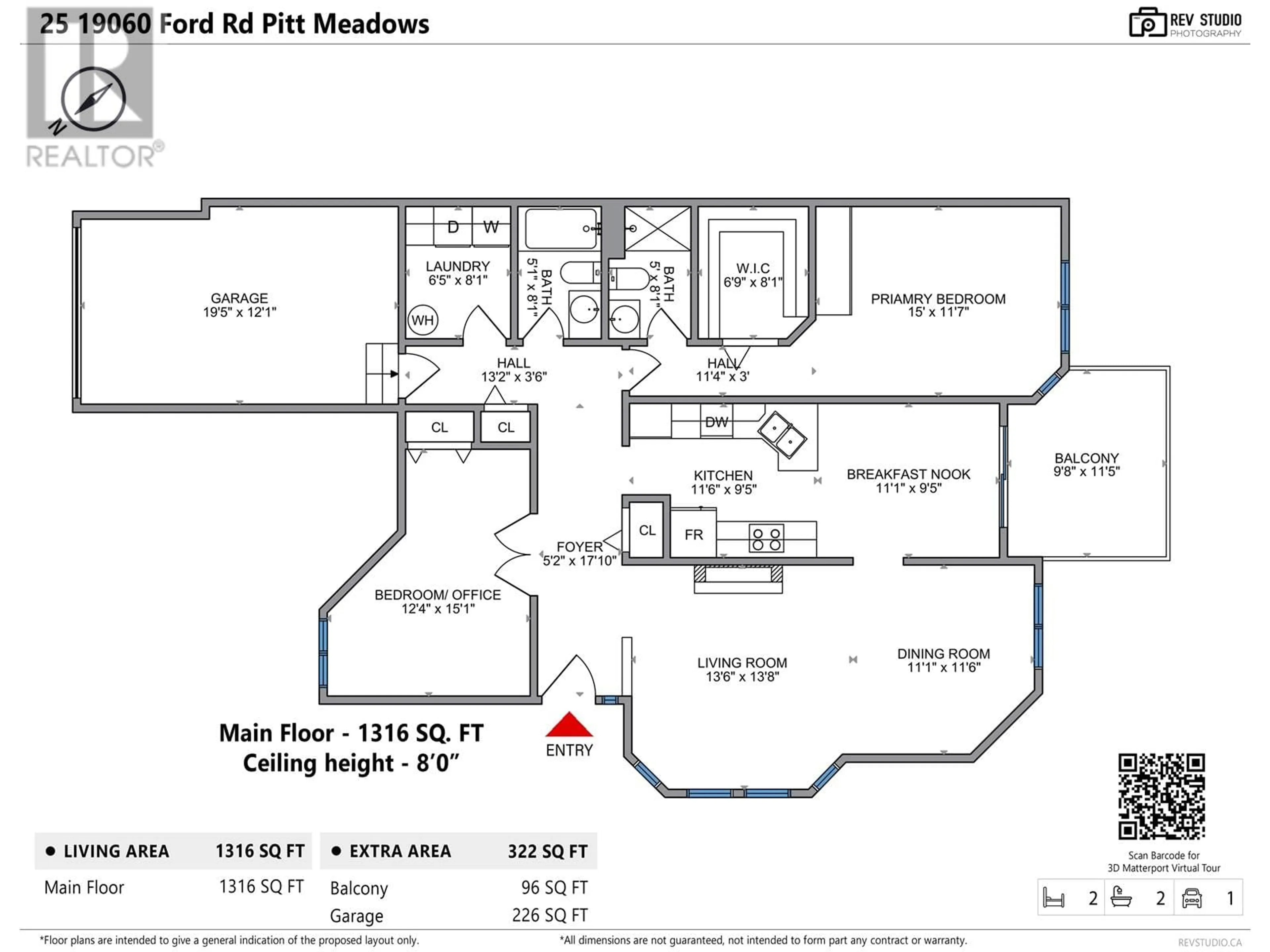 Floor plan for 25 - 19060 FORD ROAD, Pitt Meadows British Columbia V3Y2M2