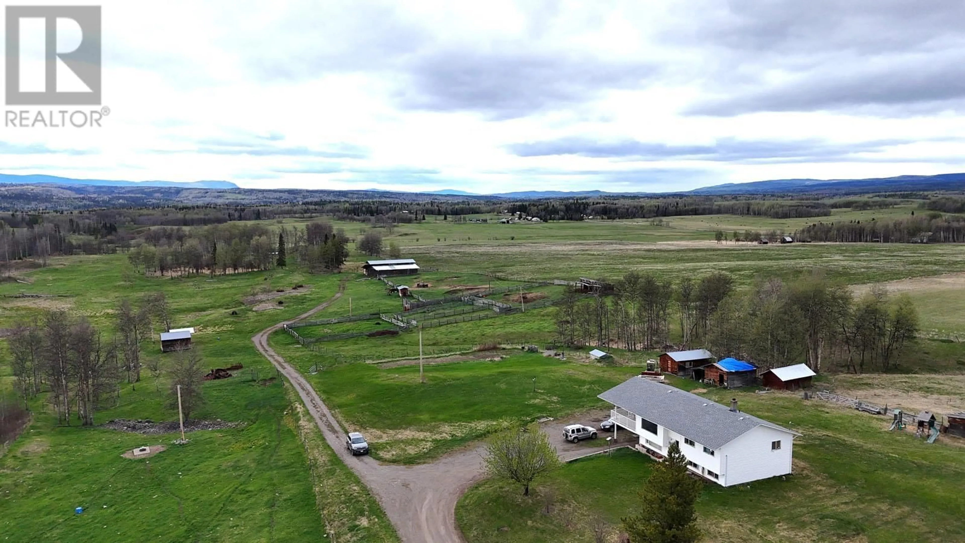 A pic from outside/outdoor area/front of a property/back of a property/a pic from drone, mountain view for 14187 PALLING ROAD, Burns Lake British Columbia V0J1E1