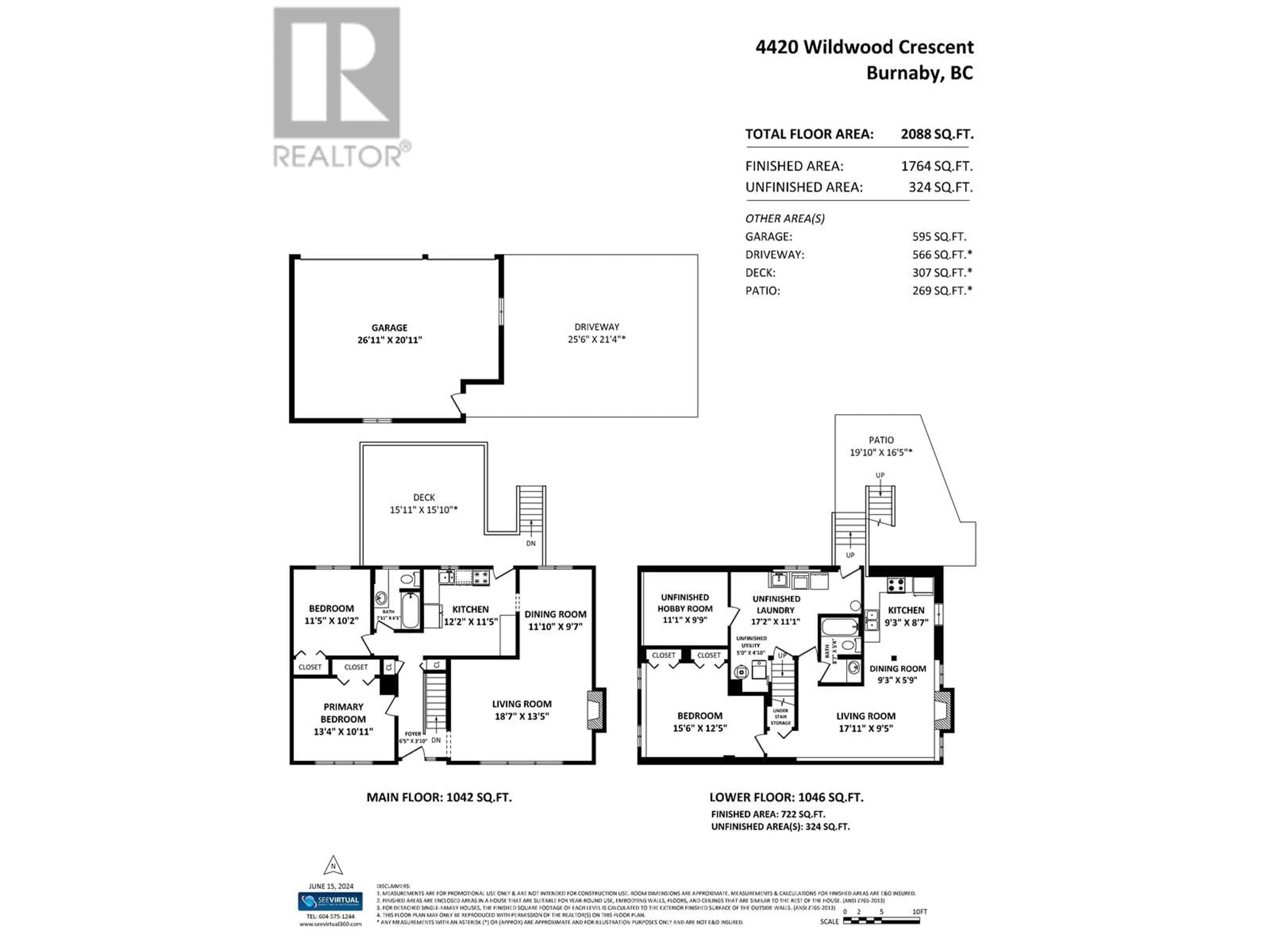 Floor plan for 4420 WILDWOOD CRESCENT, Burnaby British Columbia V5G2M4