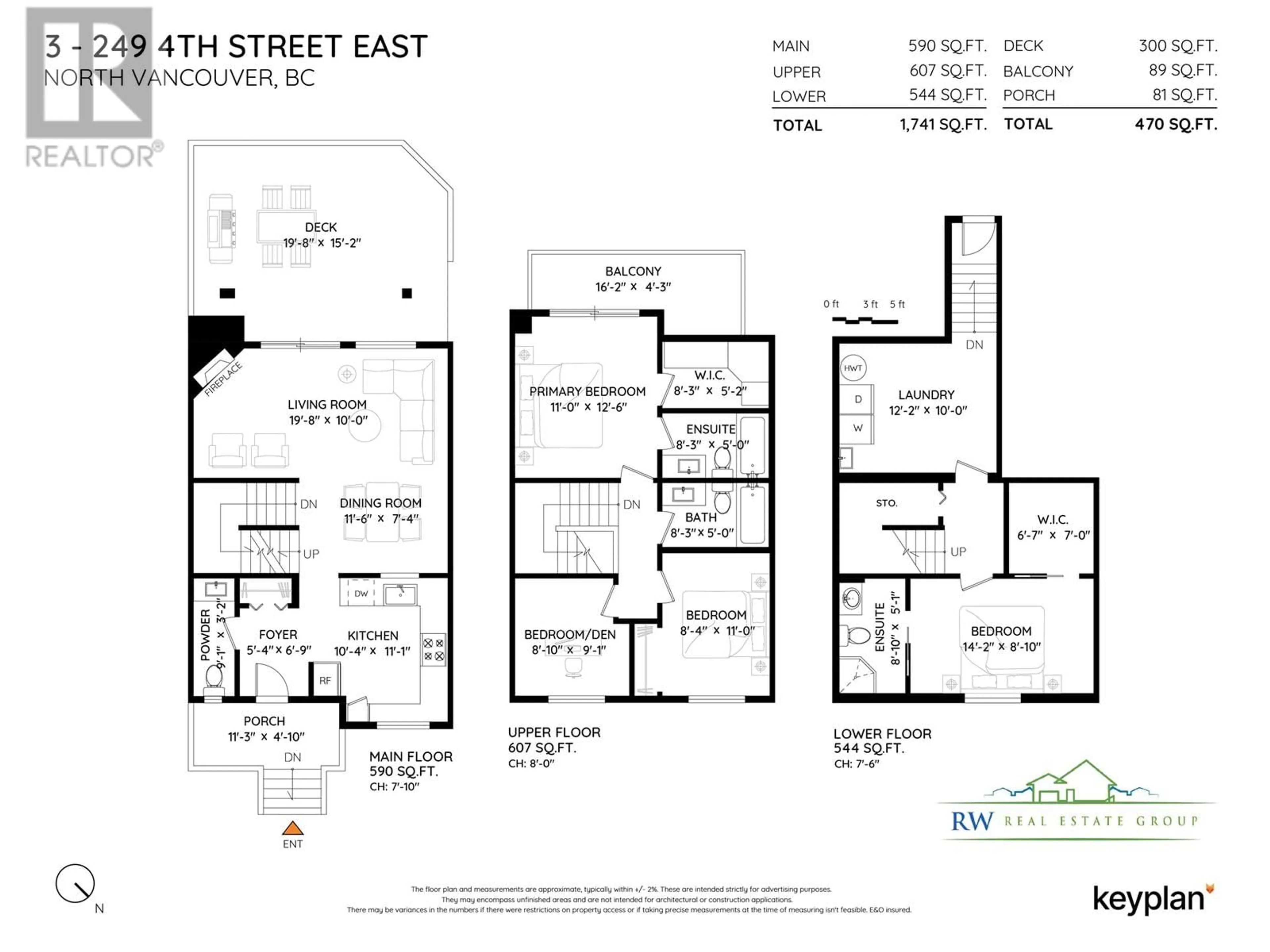 Floor plan for 3 - 249 4TH STREET, North Vancouver British Columbia V7L1J1