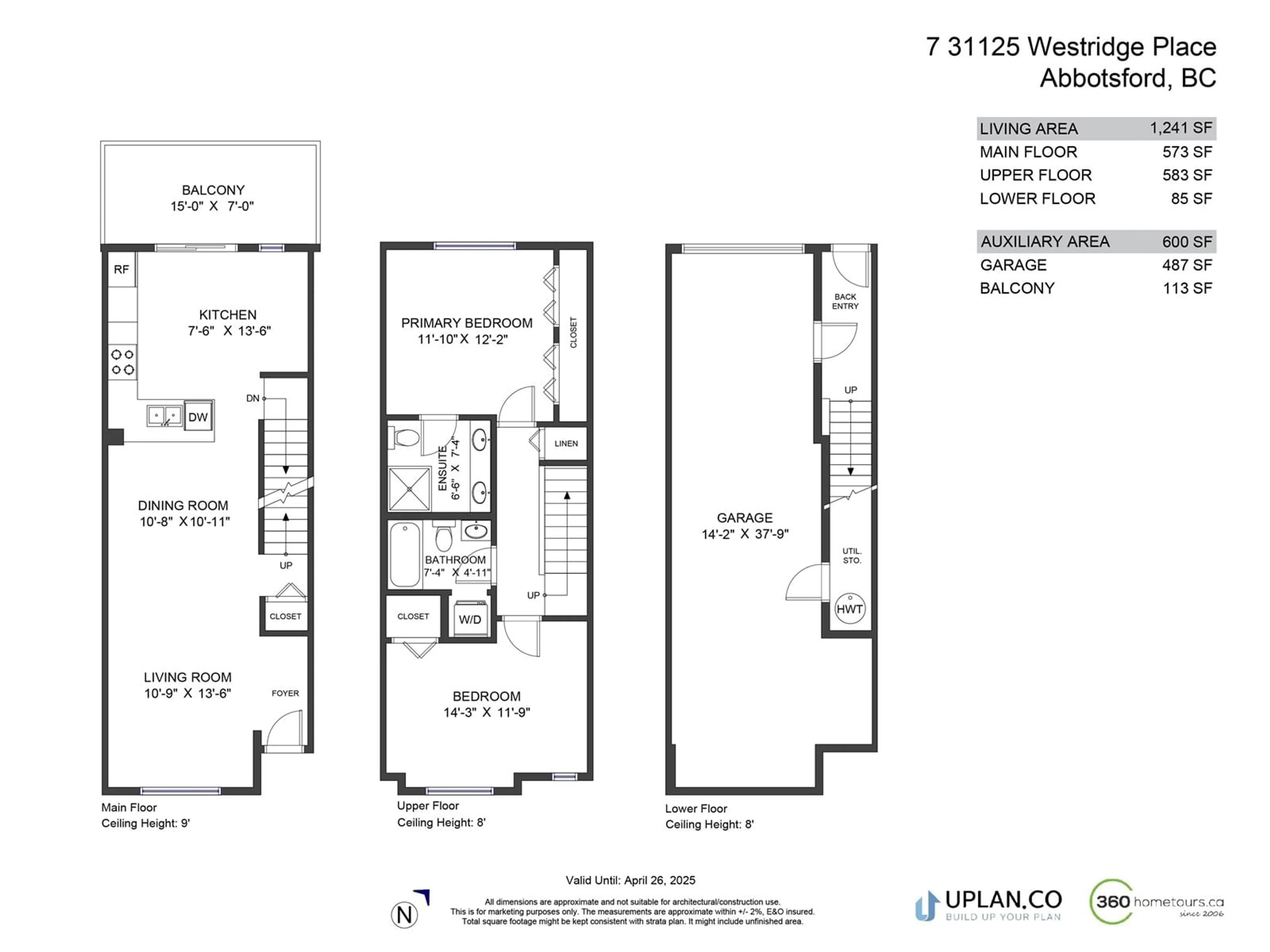 Floor plan for 7 - 31125 WESTRIDGE, Abbotsford British Columbia V2T0B9