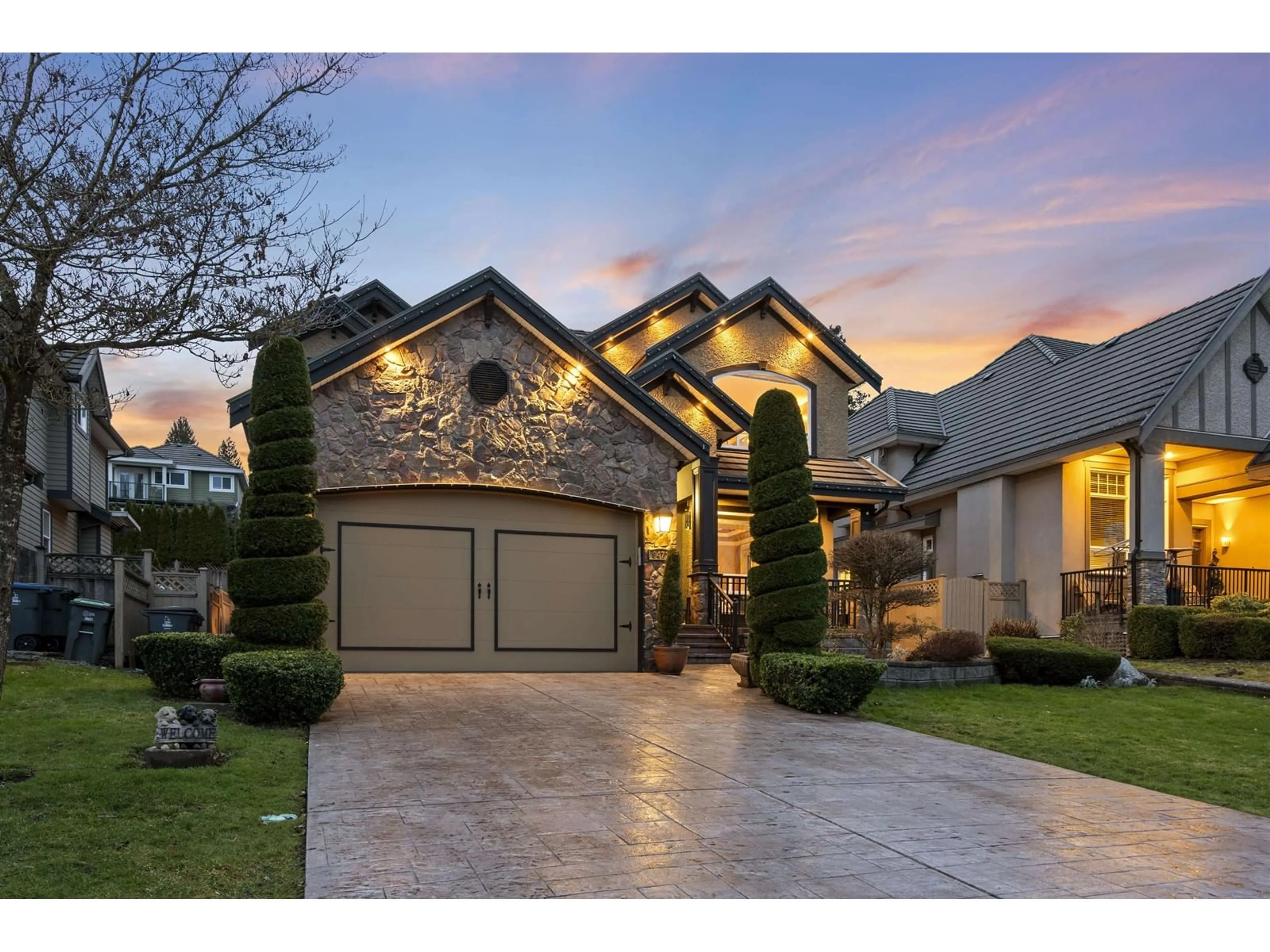 Home with brick exterior material, street for 9471 163, Surrey British Columbia V4N3C5