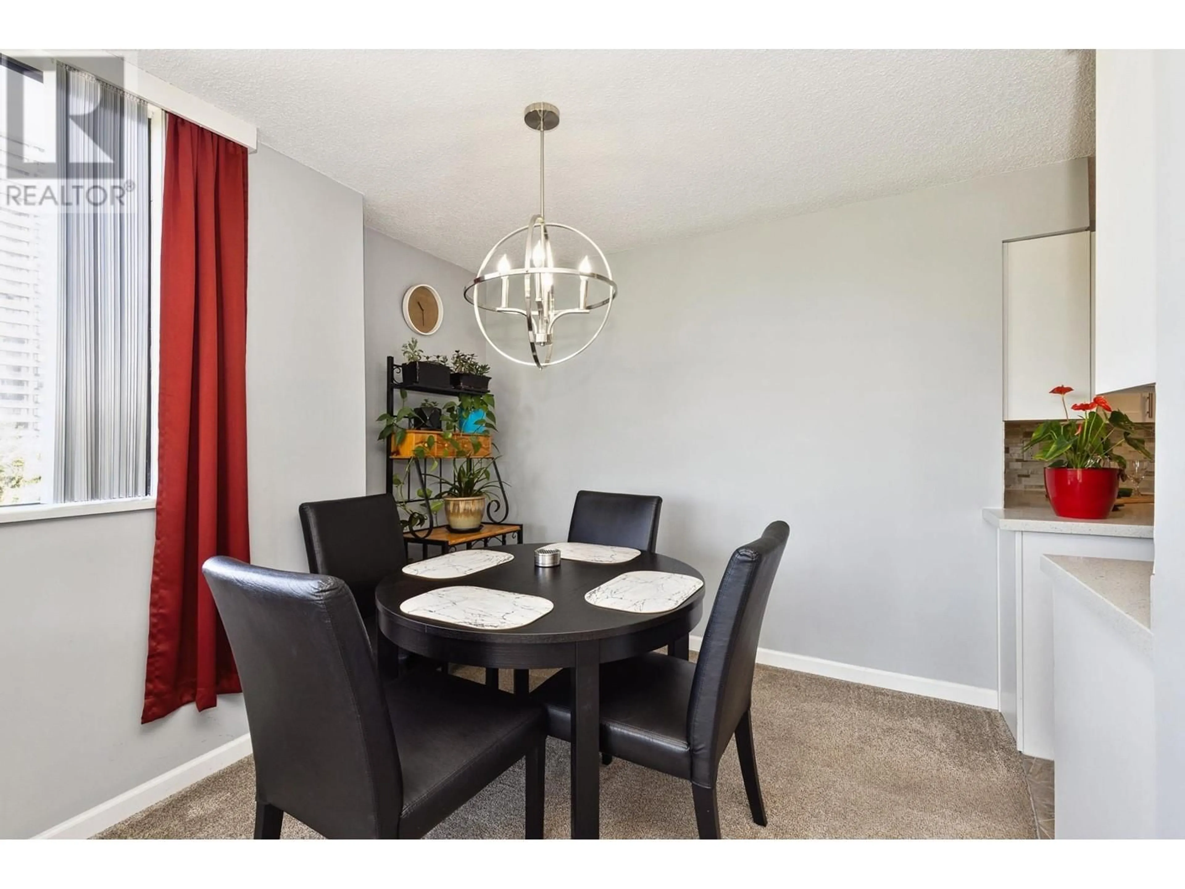 Dining room, wood/laminate floor for 708 - 9521 CARDSTON COURT, Burnaby British Columbia V3N4R8