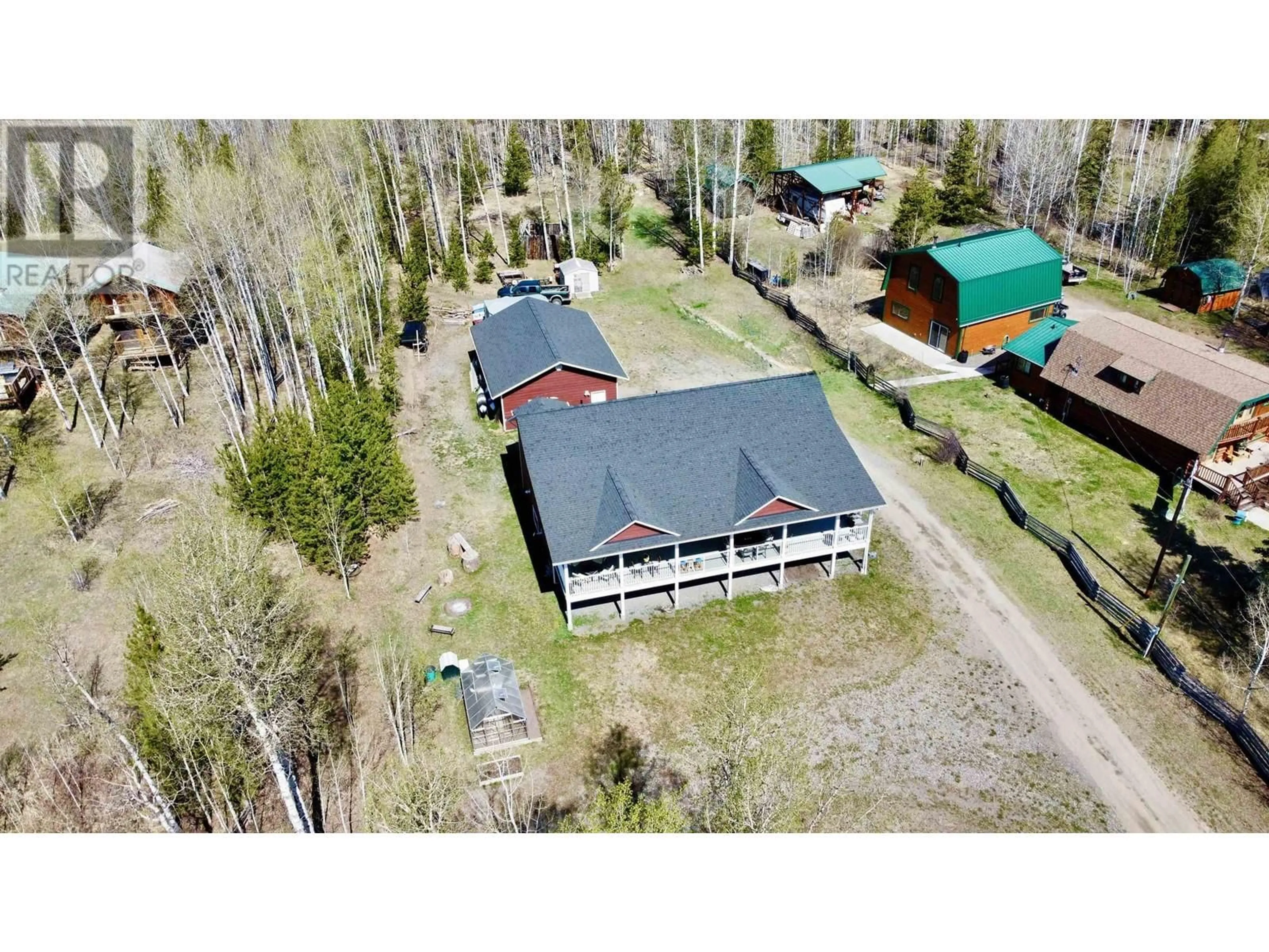 A pic from outside/outdoor area/front of a property/back of a property/a pic from drone, unknown for 5709 GREEN LAKE ROAD, Green Lake British Columbia V0K2K1
