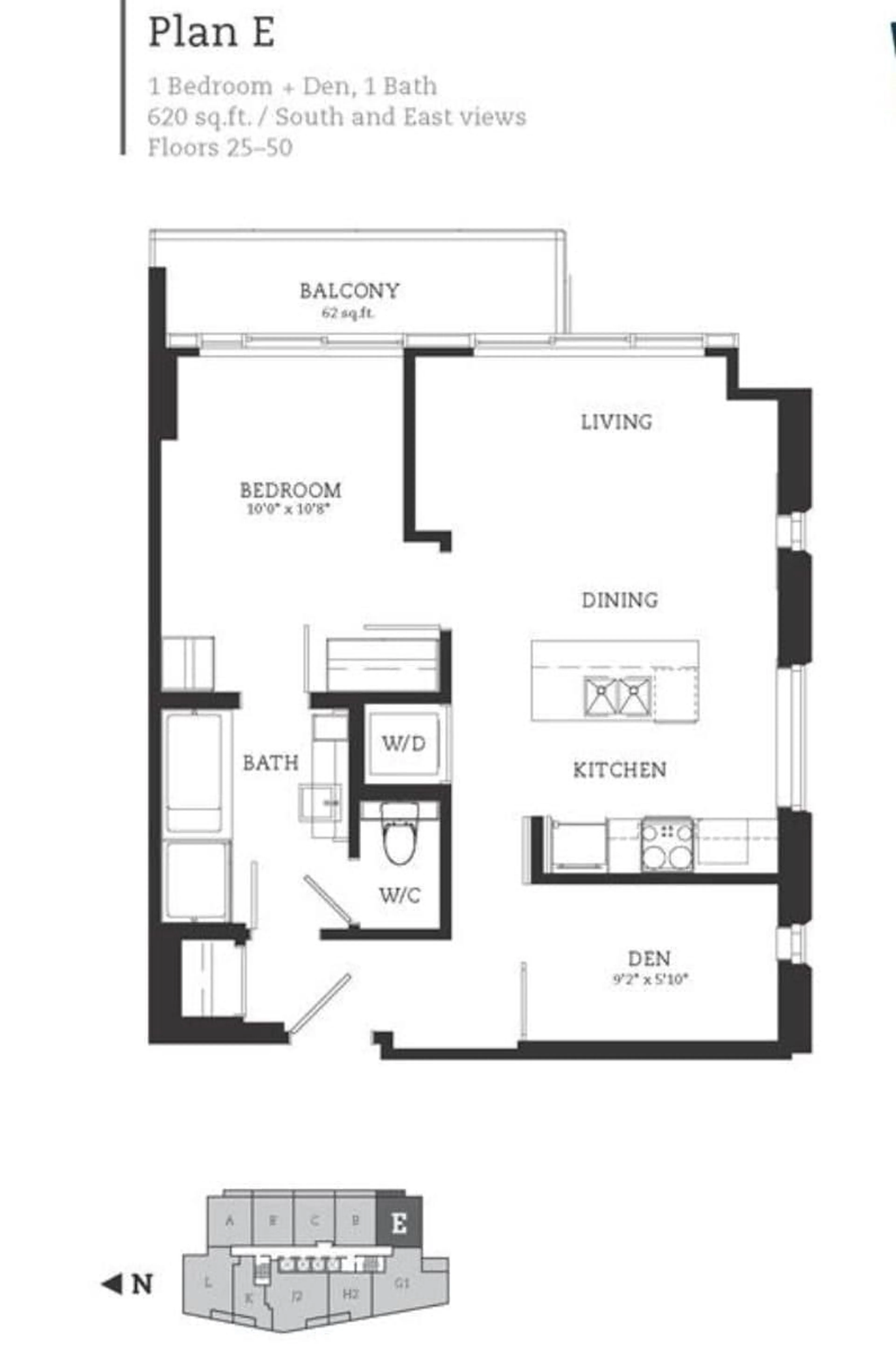 Floor plan for 3505 - 13495 CENTRAL, Surrey British Columbia V3T0K2