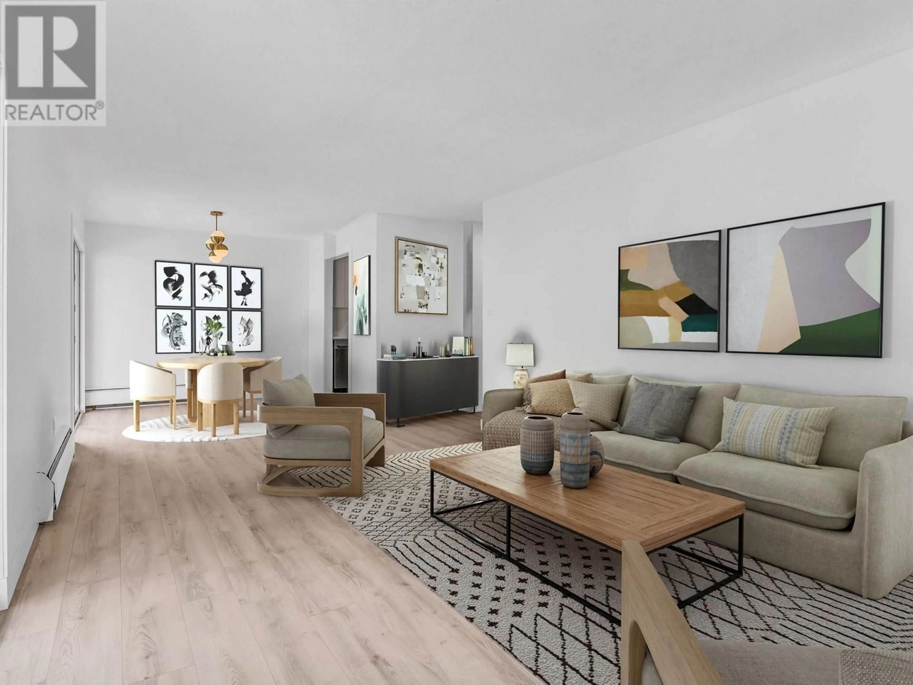 Living room with furniture, wood/laminate floor for 230 - 8860 NO. 1 ROAD, Richmond British Columbia V7C4C1