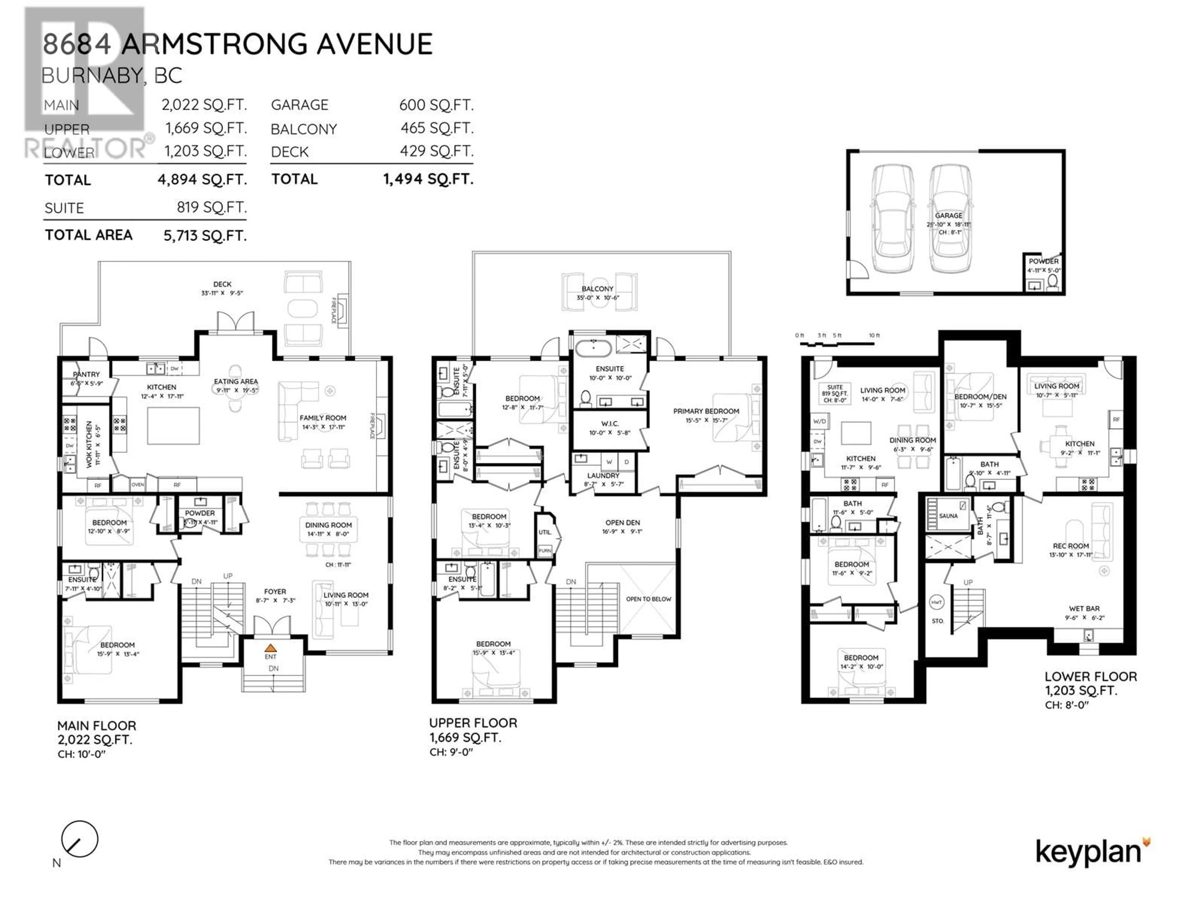 Floor plan for 8684 ARMSTRONG AVENUE, Burnaby British Columbia V3N2H6