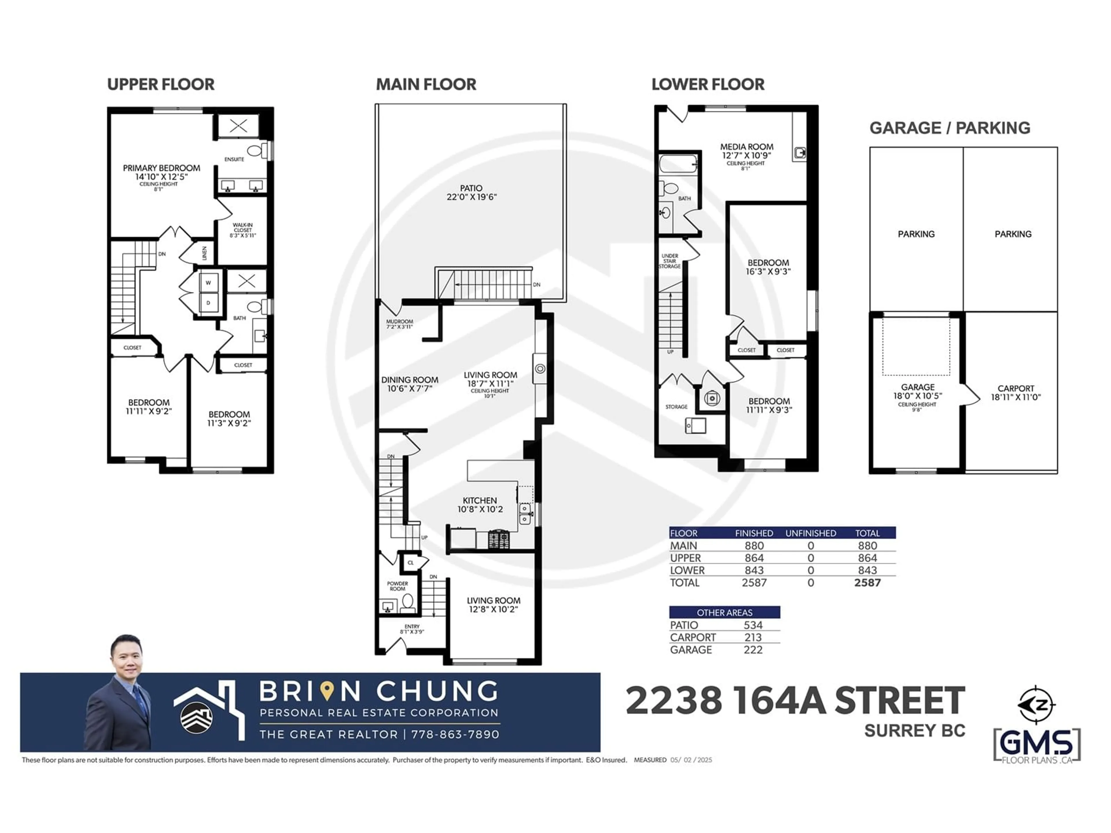 Floor plan for 2238 164A, Surrey British Columbia V3Z0L8