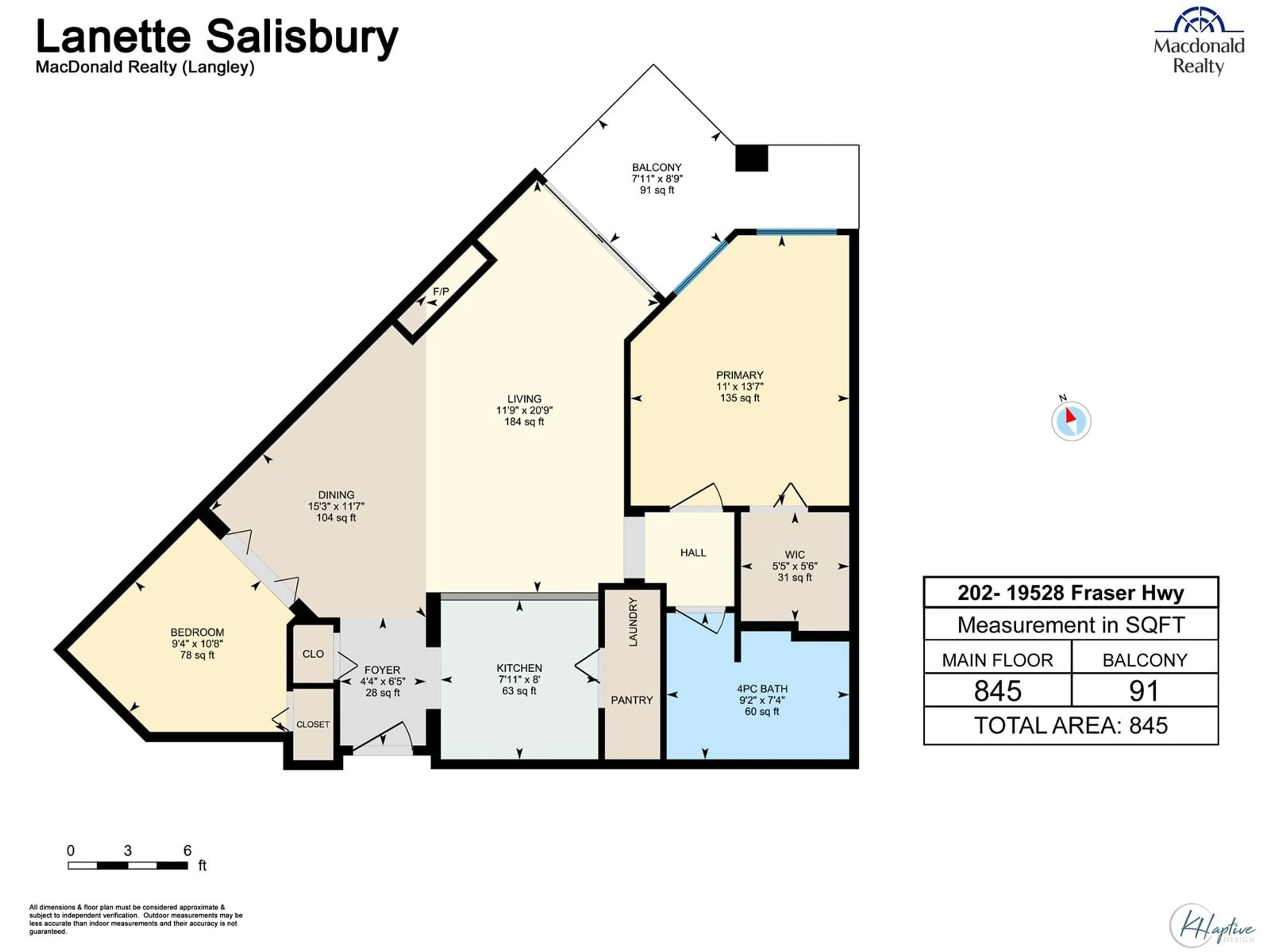 Floor plan for 202 - 19528 FRASER, Surrey British Columbia V3S8P4