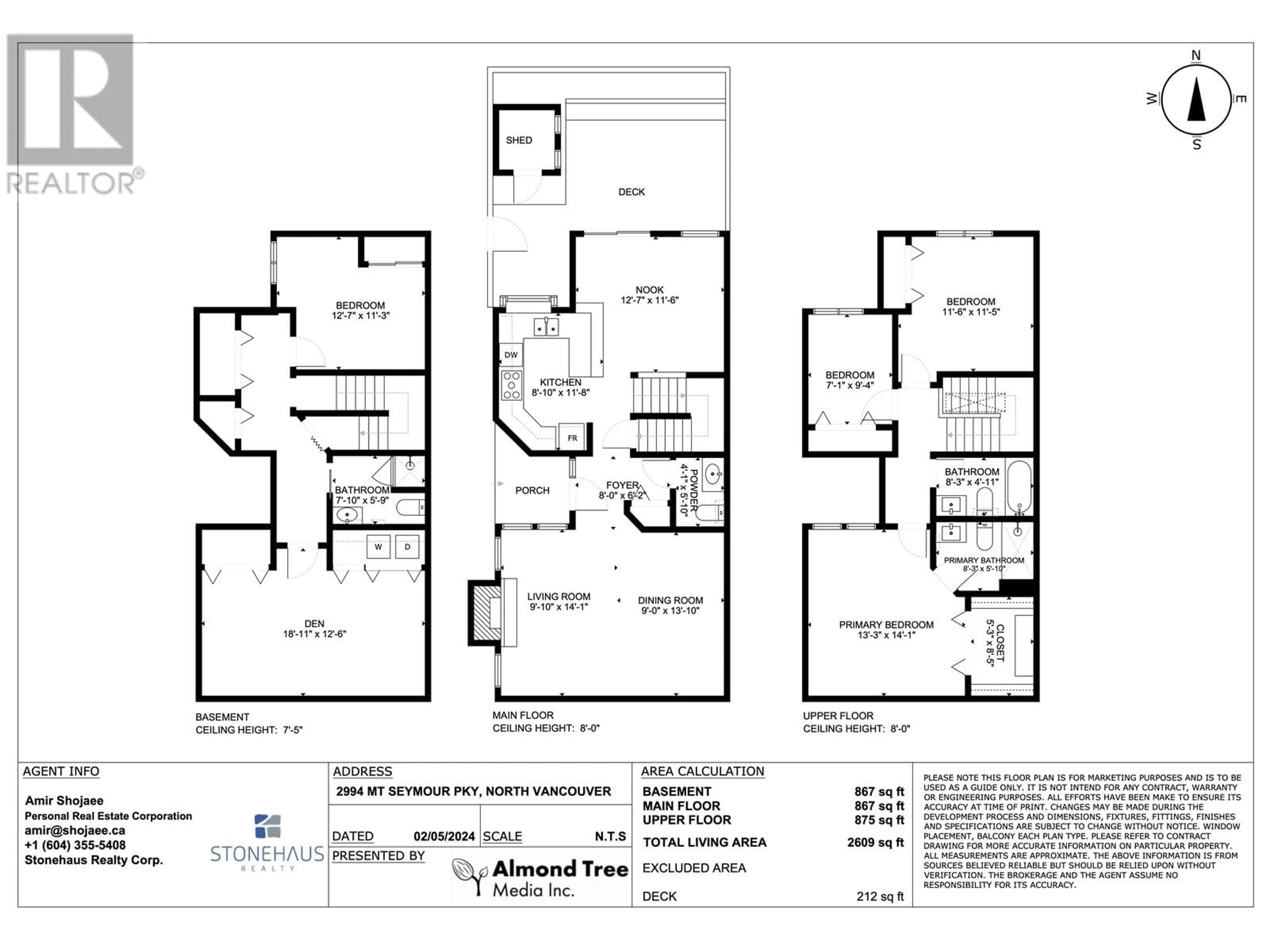 Floor plan for 2994 MT SEYMOUR PARKWAY, North Vancouver British Columbia V7H1E9