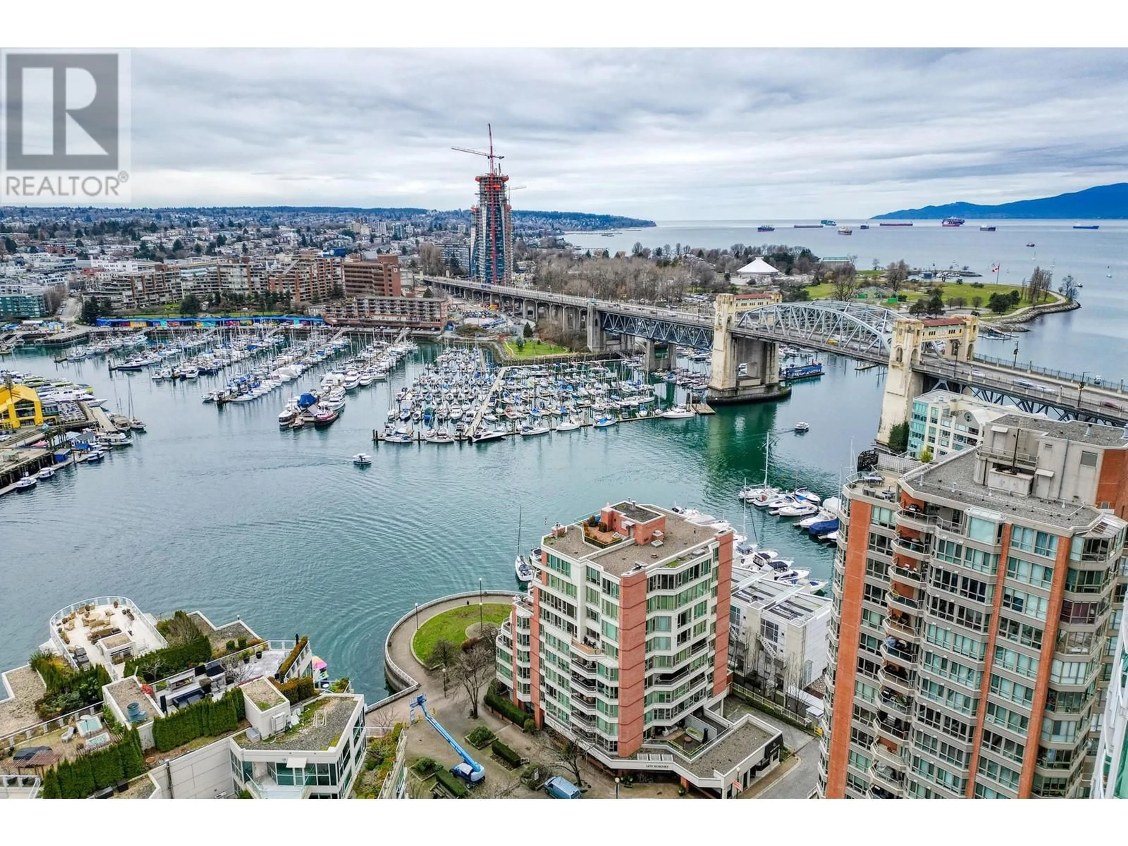 A pic from outside/outdoor area/front of a property/back of a property/a pic from drone, water/lake/river/ocean view for 902 - 1500 HOWE STREET, Vancouver British Columbia V6Z2N1