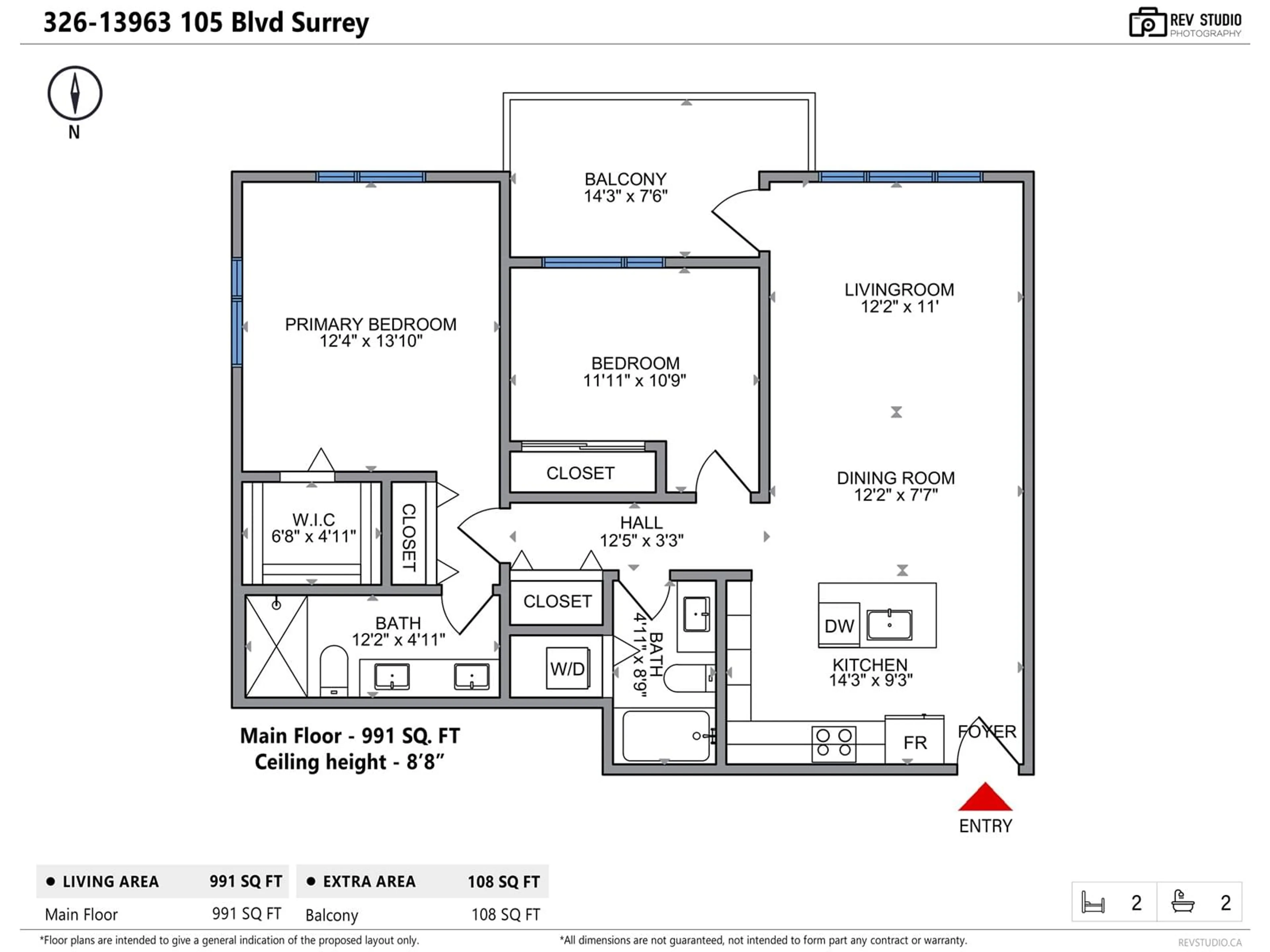 Floor plan for 326 - 13963 105, Surrey British Columbia V3T0M9