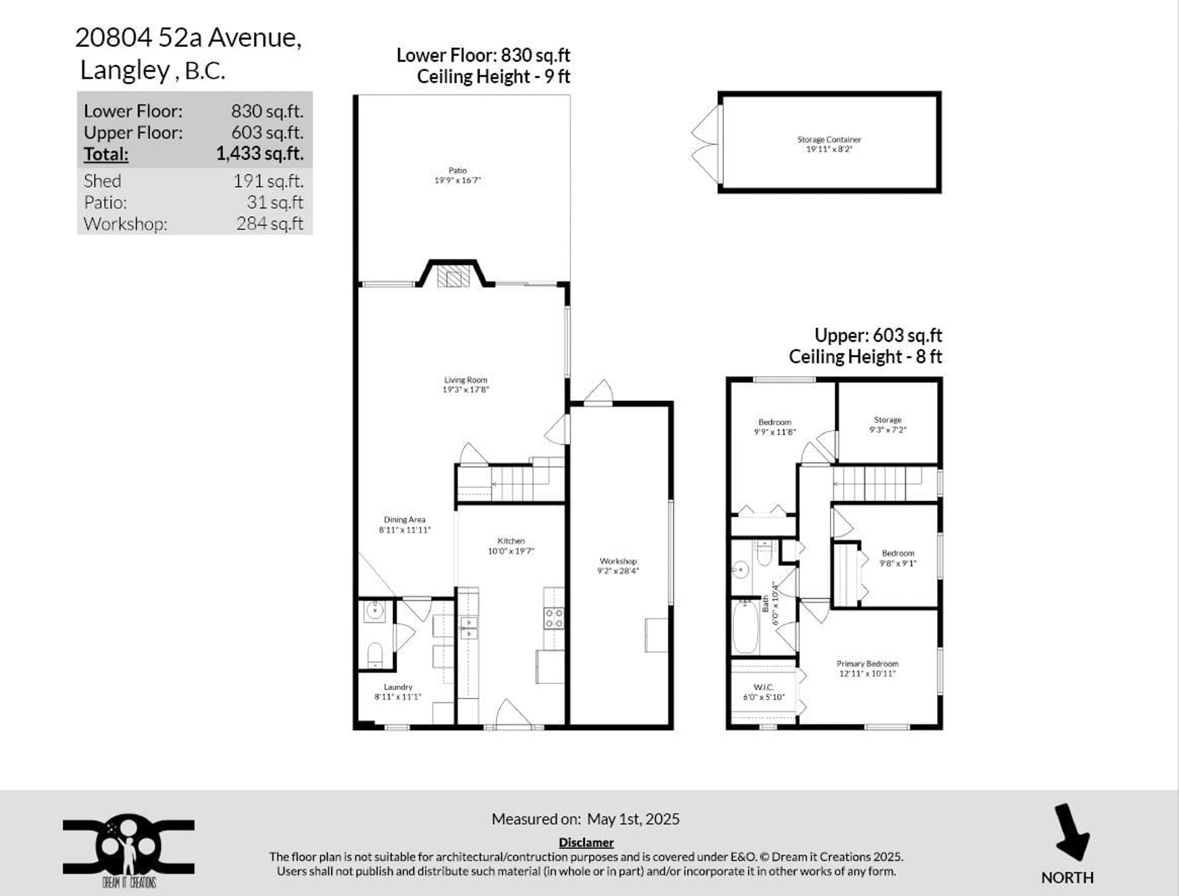 Floor plan for 20804 52A, Langley British Columbia V3A6E5